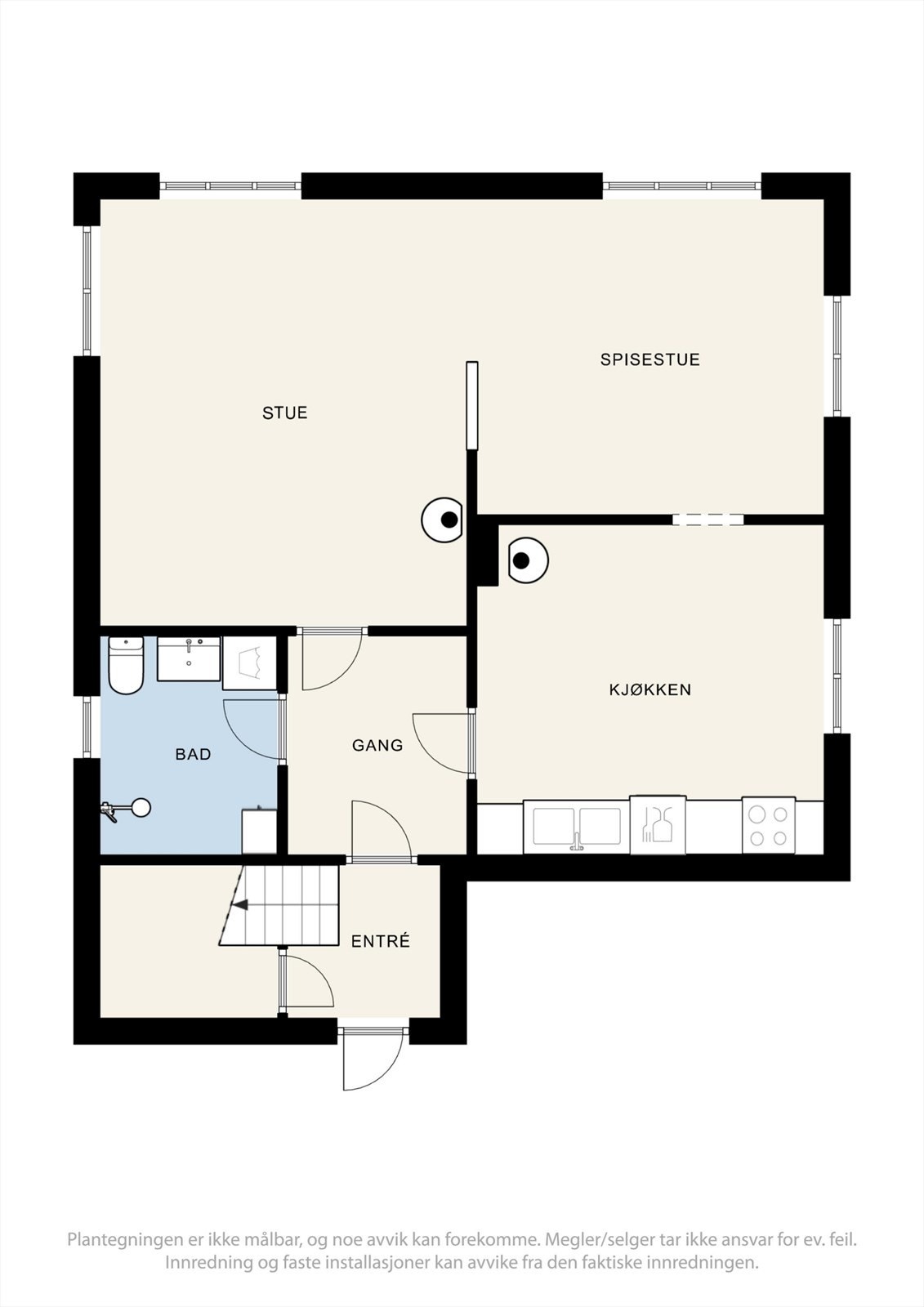 1.etasje plantegning. Galleribilde