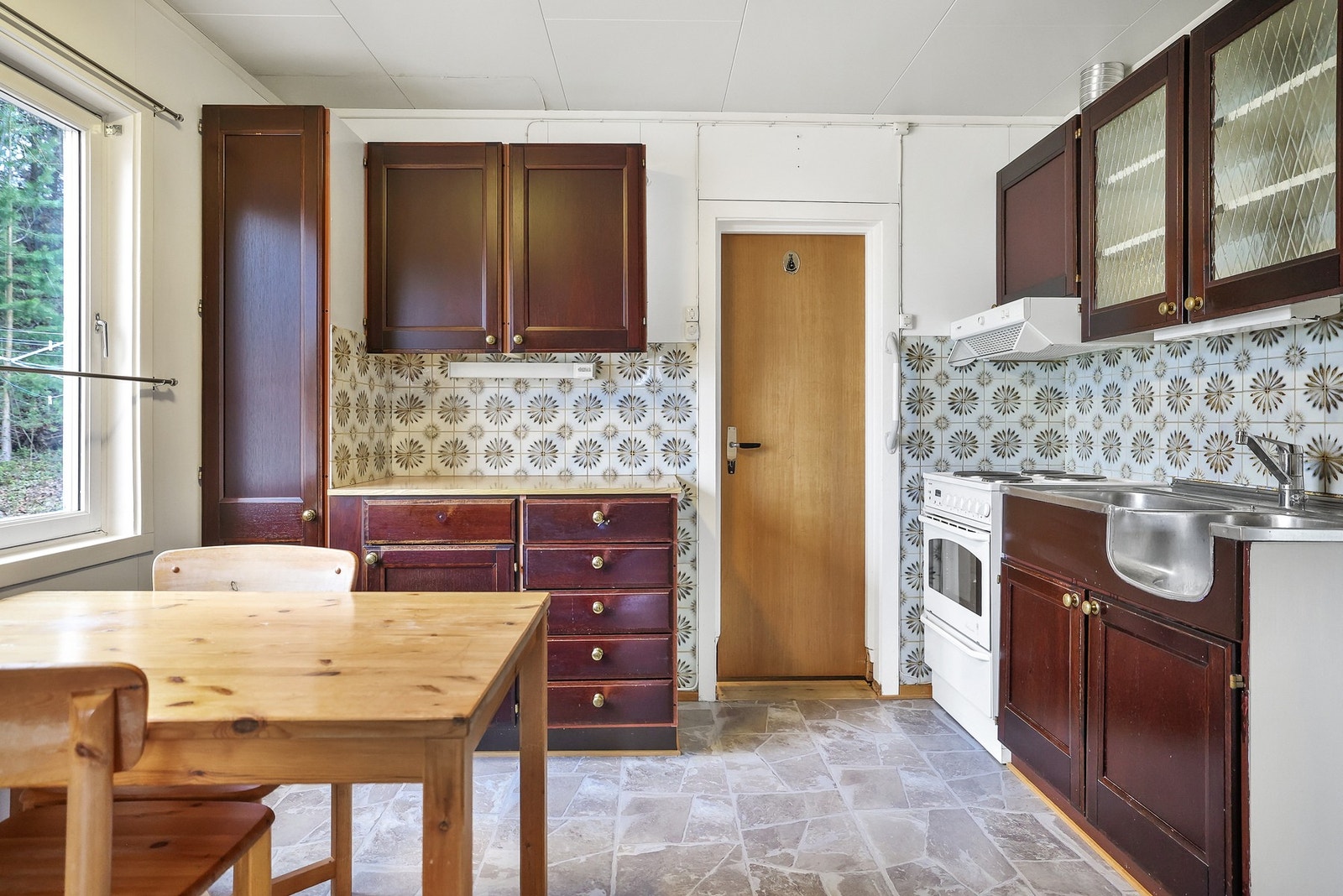 Rommet har innredning med profilerte fronter, og benkeplate av laminat. Galleribilde