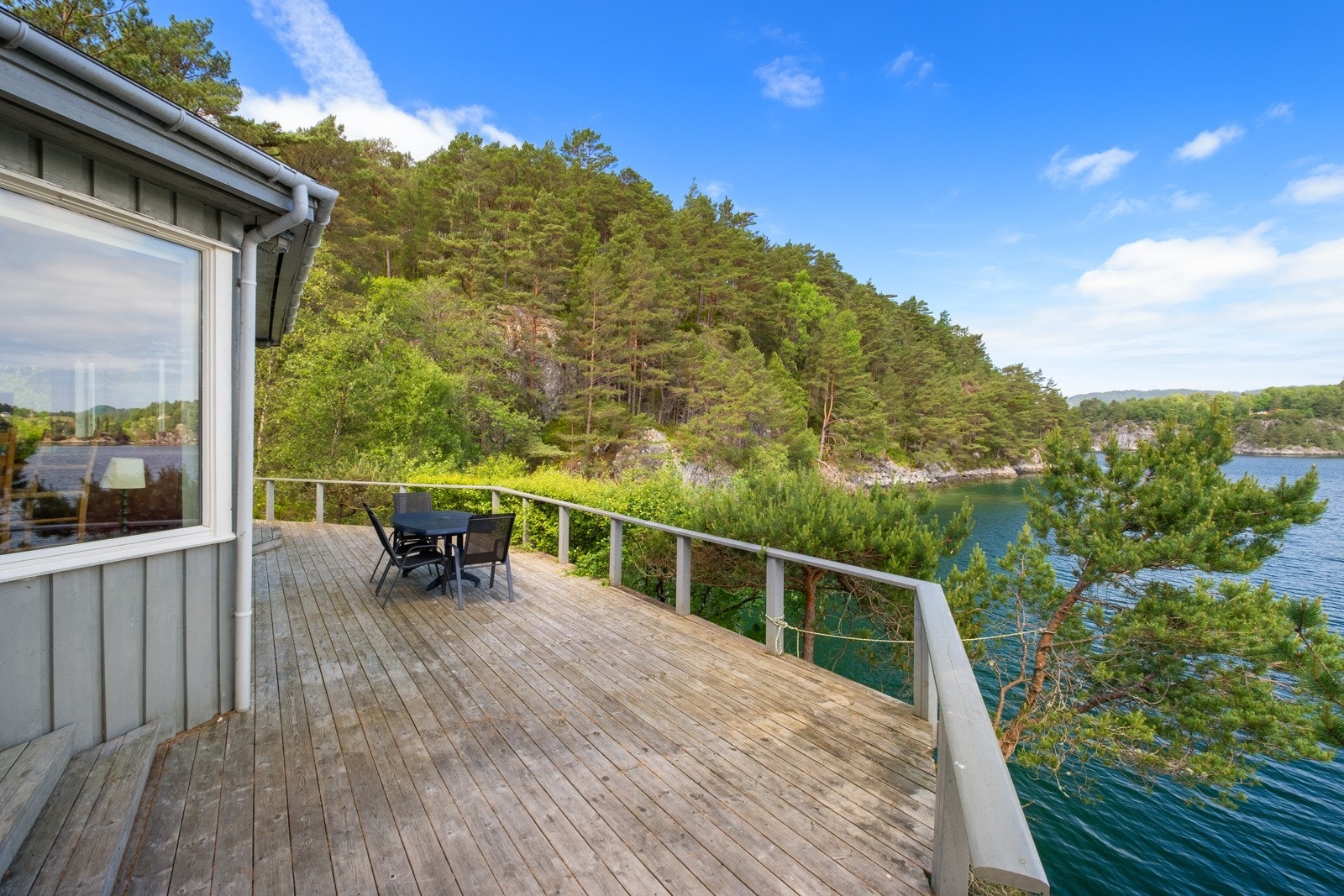 Panoramautsikt fra fremsiden av hytten. Galleribilde