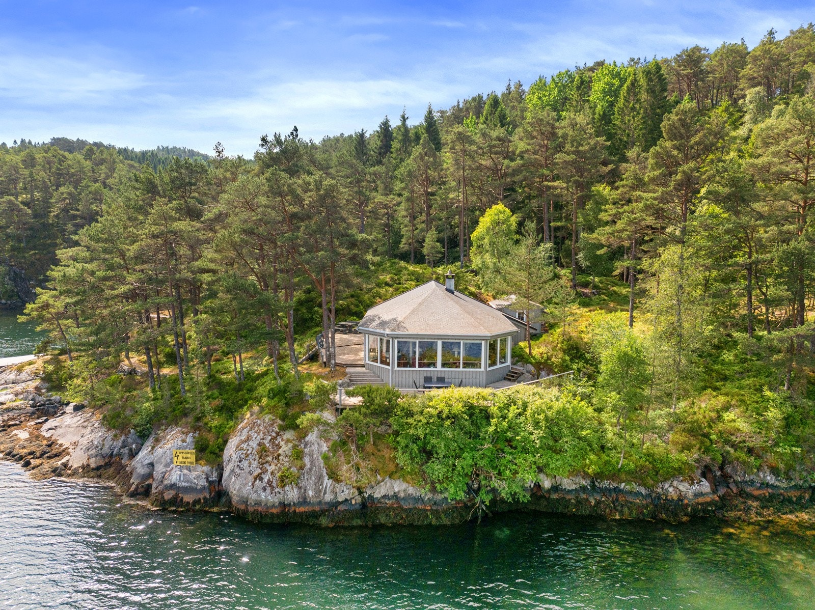 Idyll med beliggenhet helt i sjøkanten på neset. Galleribilde