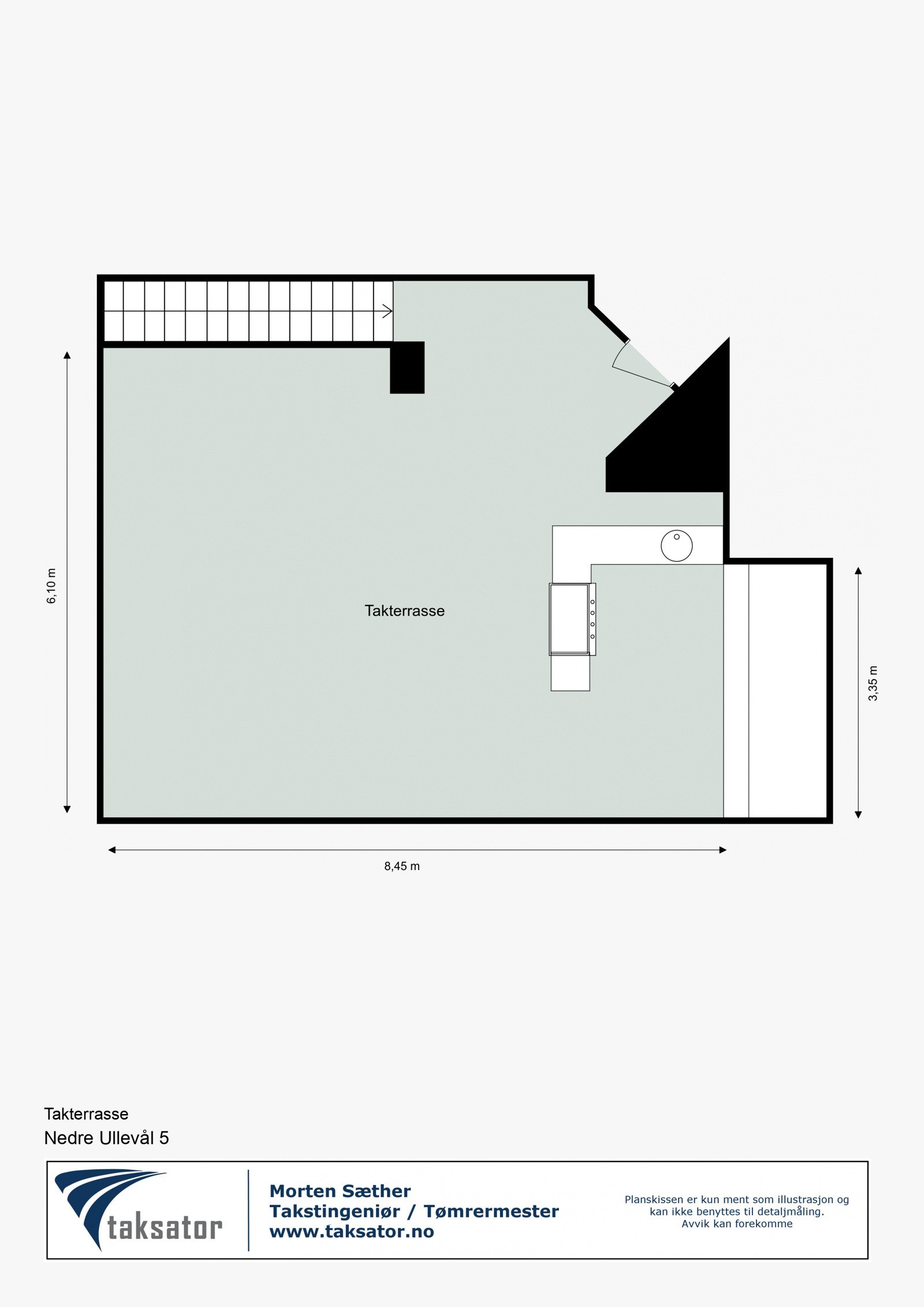 Plantegning - takrerrasse Galleribilde