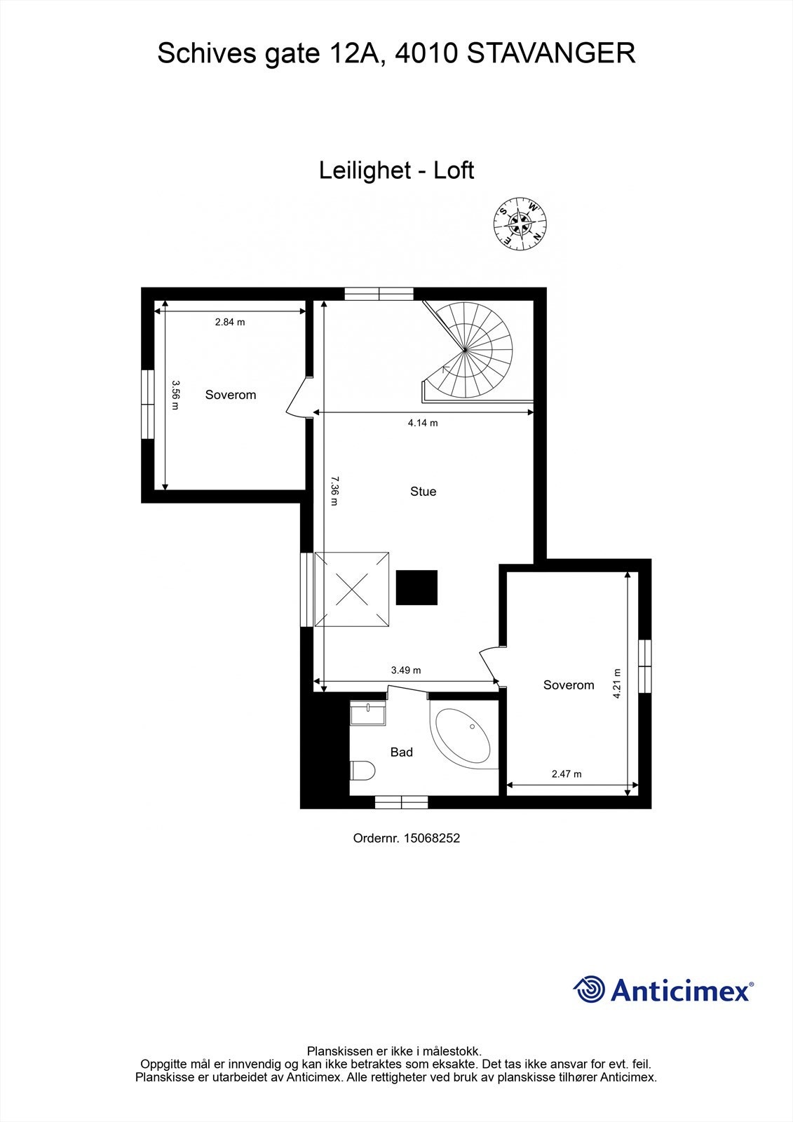 Plantegning - Loft Galleribilde