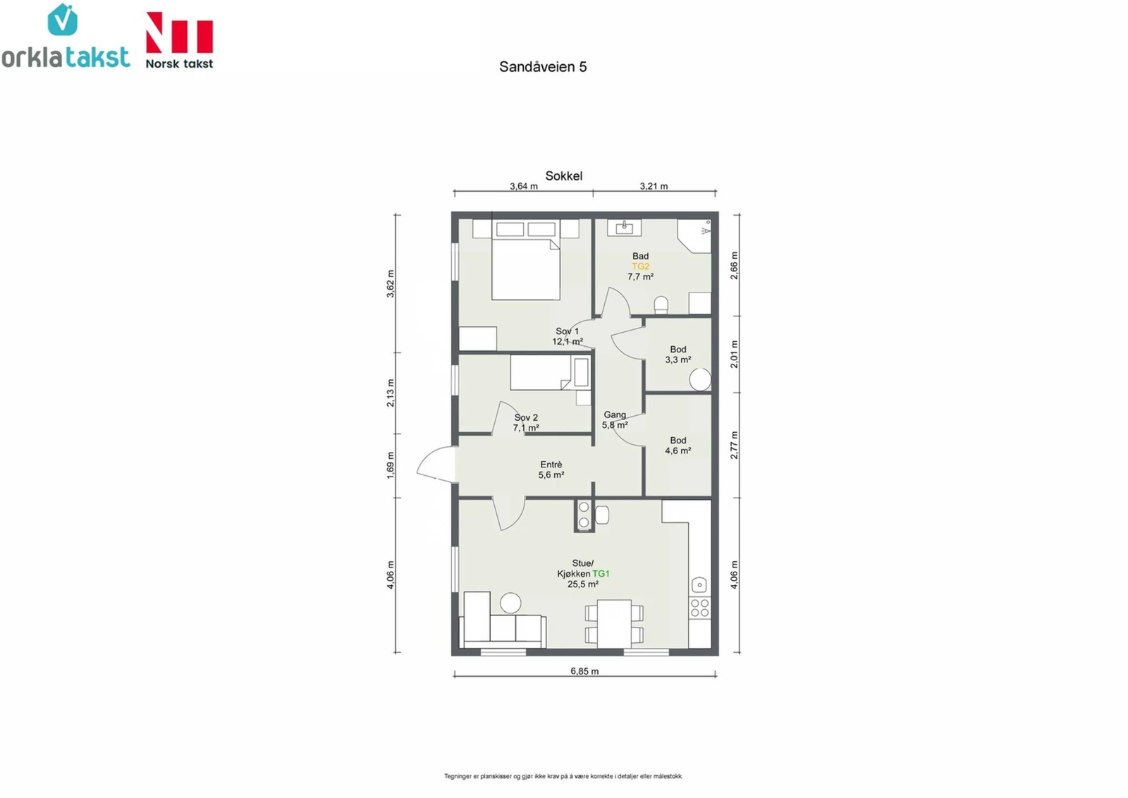 Plantegning - Sokkel. Galleribilde