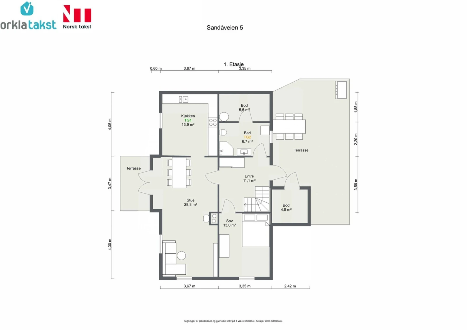 Plantegning - 1. etasje. Galleribilde