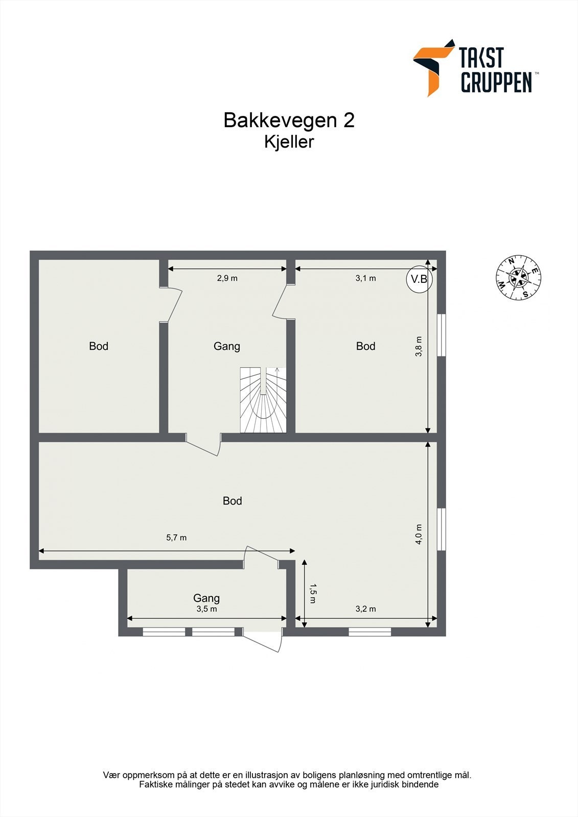 Floorplan letterhead - Bakkevegen 2 - Kjeller - 2D Floor Plan.jpg Galleribilde