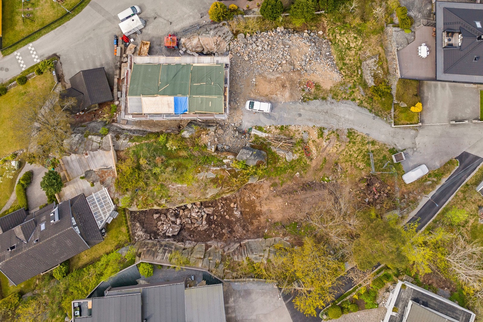 Tomtene i fugleperspektiv Galleribilde