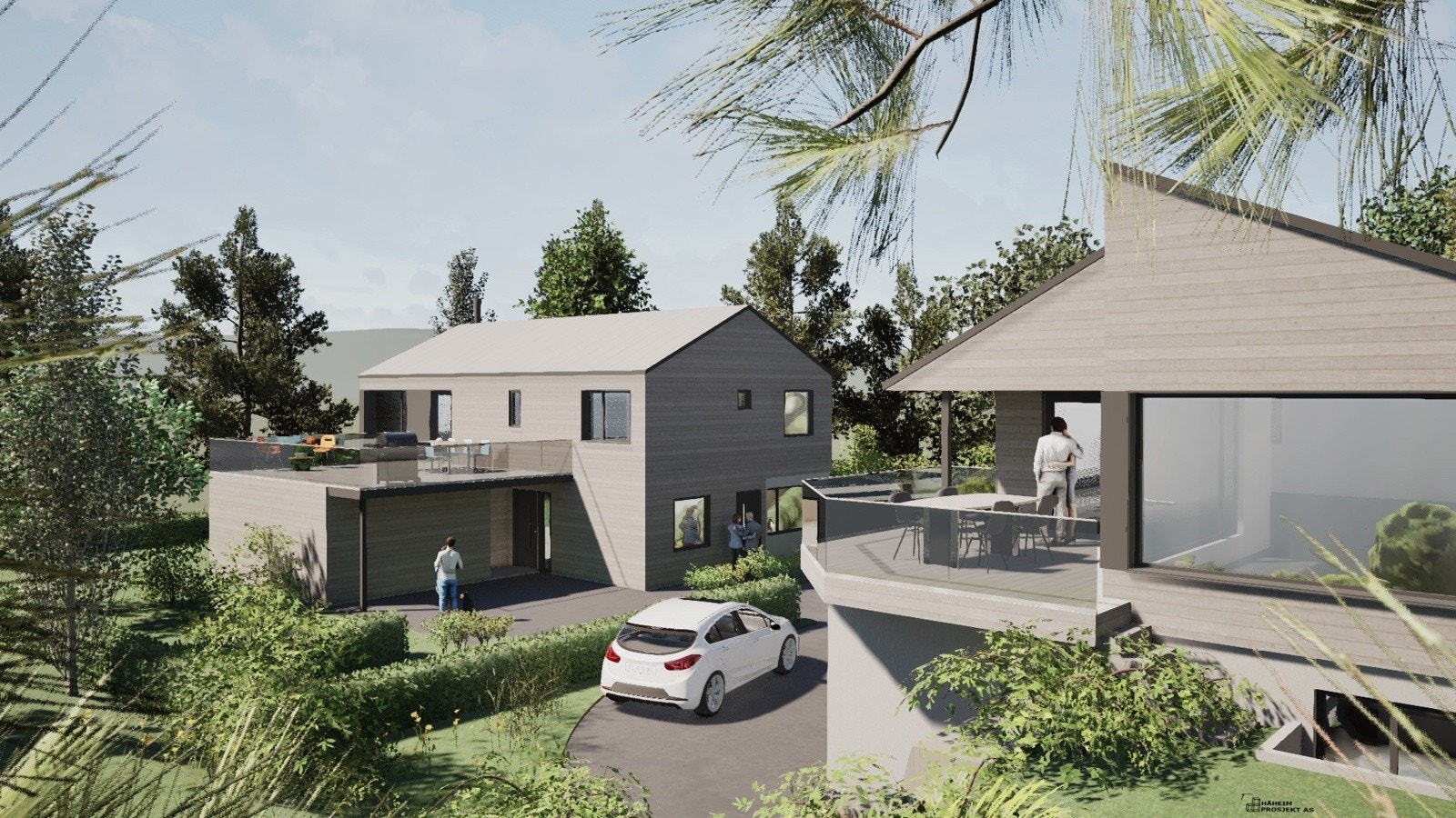 Illustrasjonenen viser hvordan eiendommen kan utvikles Galleribilde