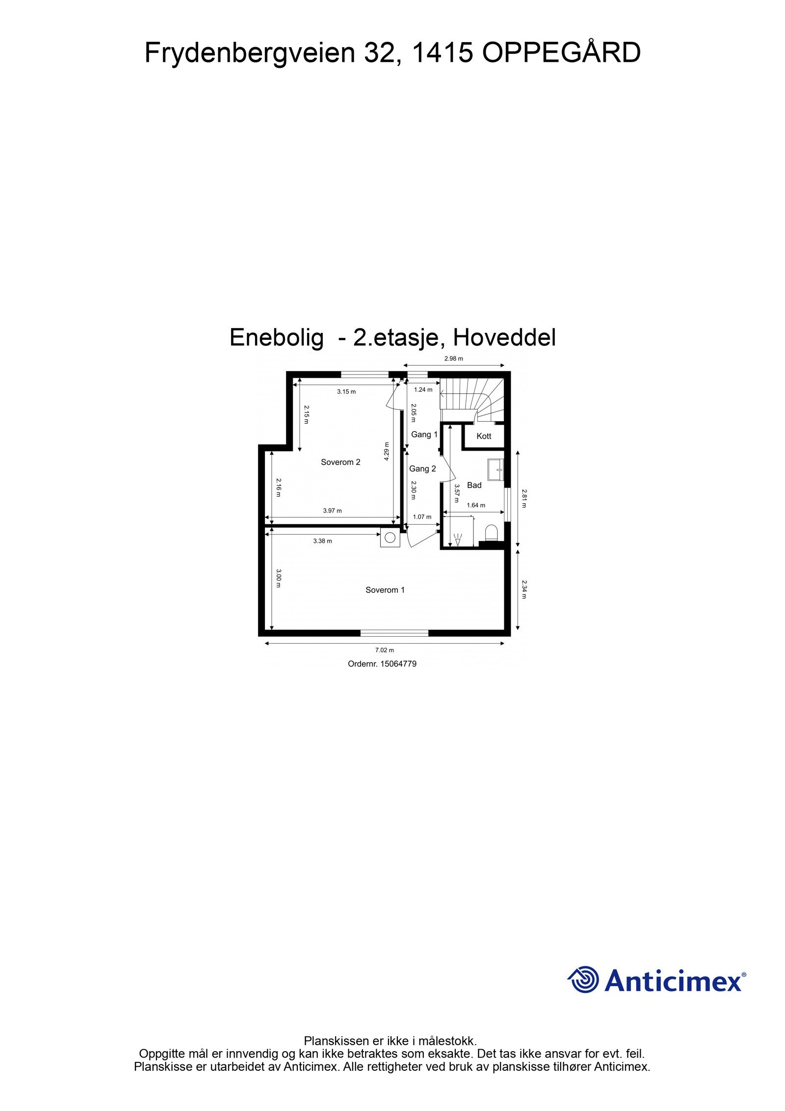 Plan 2. etasje hoveddel Galleribilde
