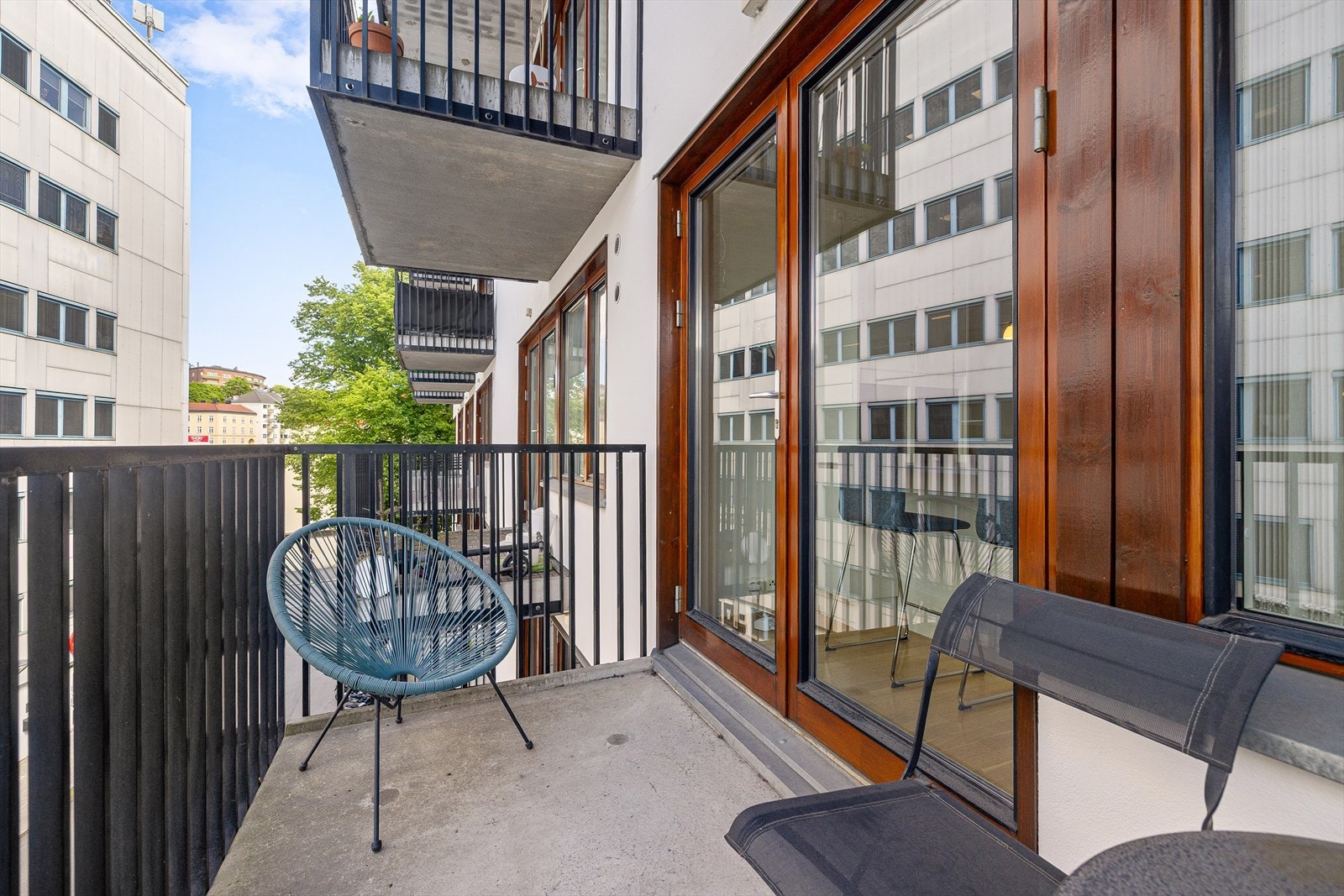 Her er det plass til utemøblement og beplanting. Galleribilde