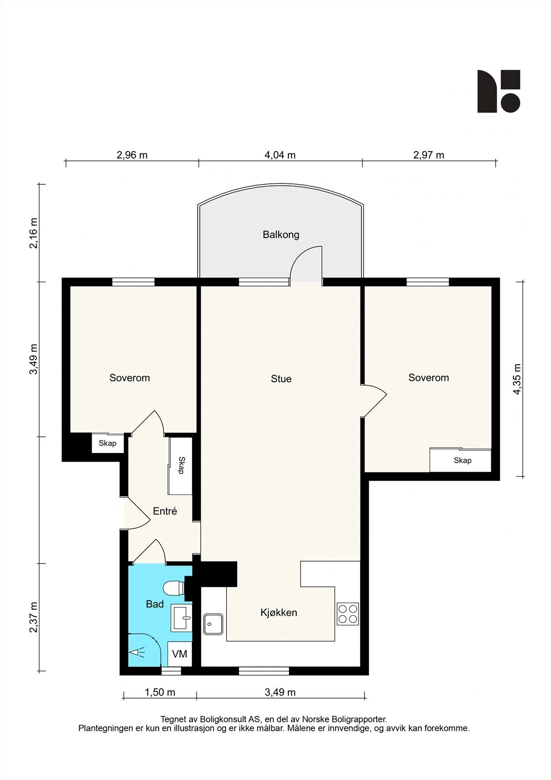 La oss se nærmere på boligens planskisse før du blar videre, slik at du får orientert deg litt. Galleribilde