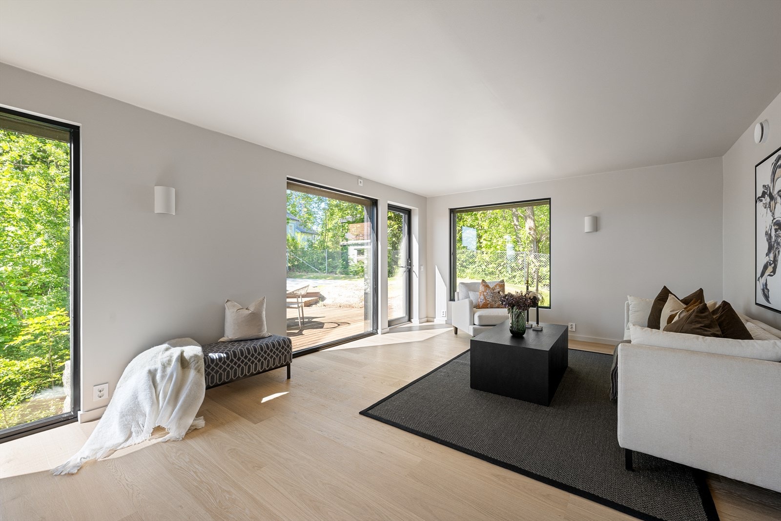 Leiligheten har balansert ventilasjon og vannbåren varme fra bergvarme Galleribilde