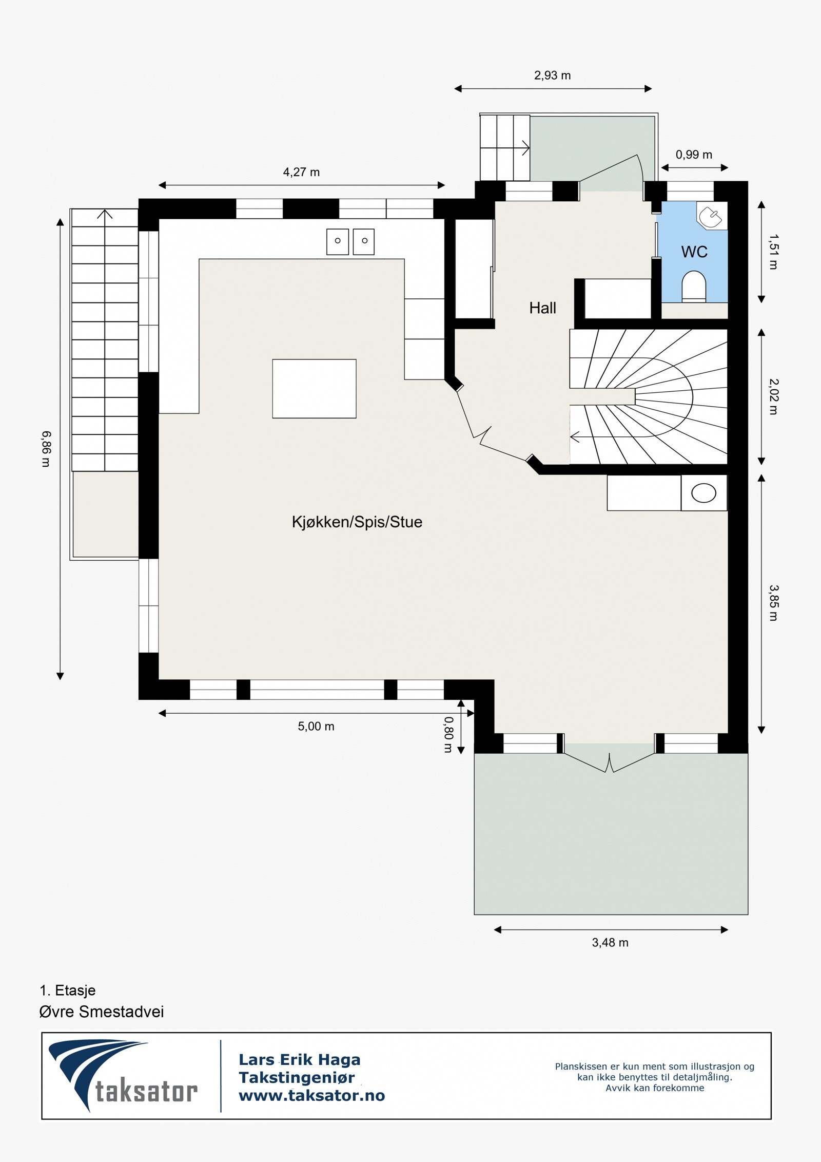 Plantegning 1. etasje. Galleribilde