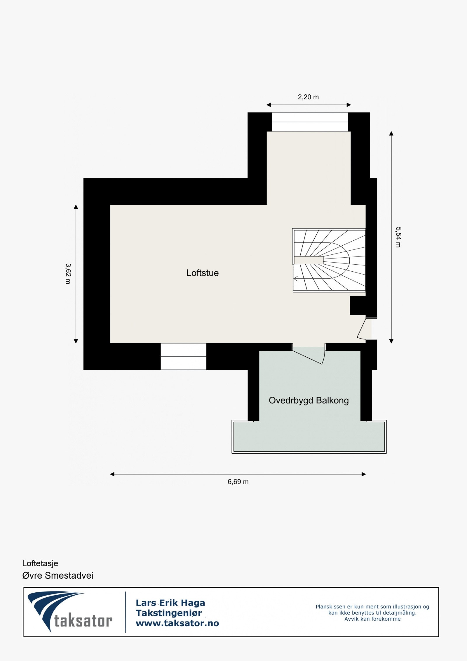 Plantegning loft. Galleribilde