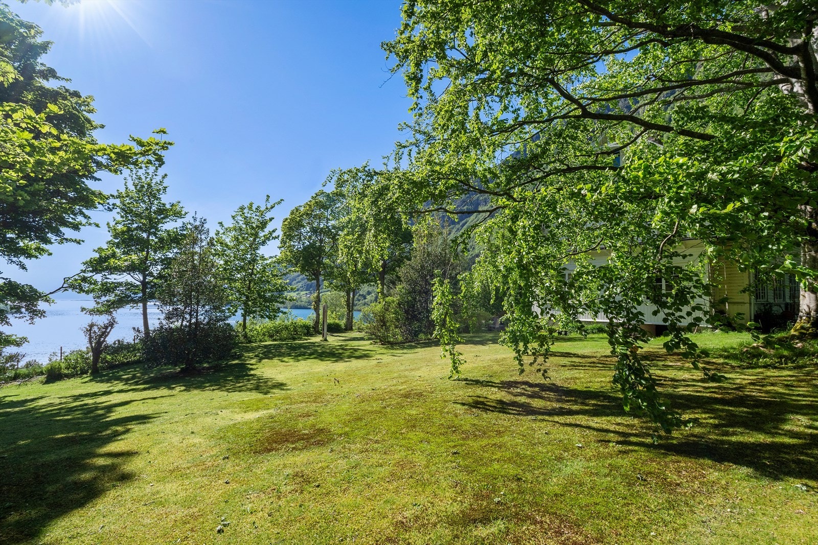 Eigedomen ligg på ei usjenert høgde i sentrum med panoramautsikt Galleribilde