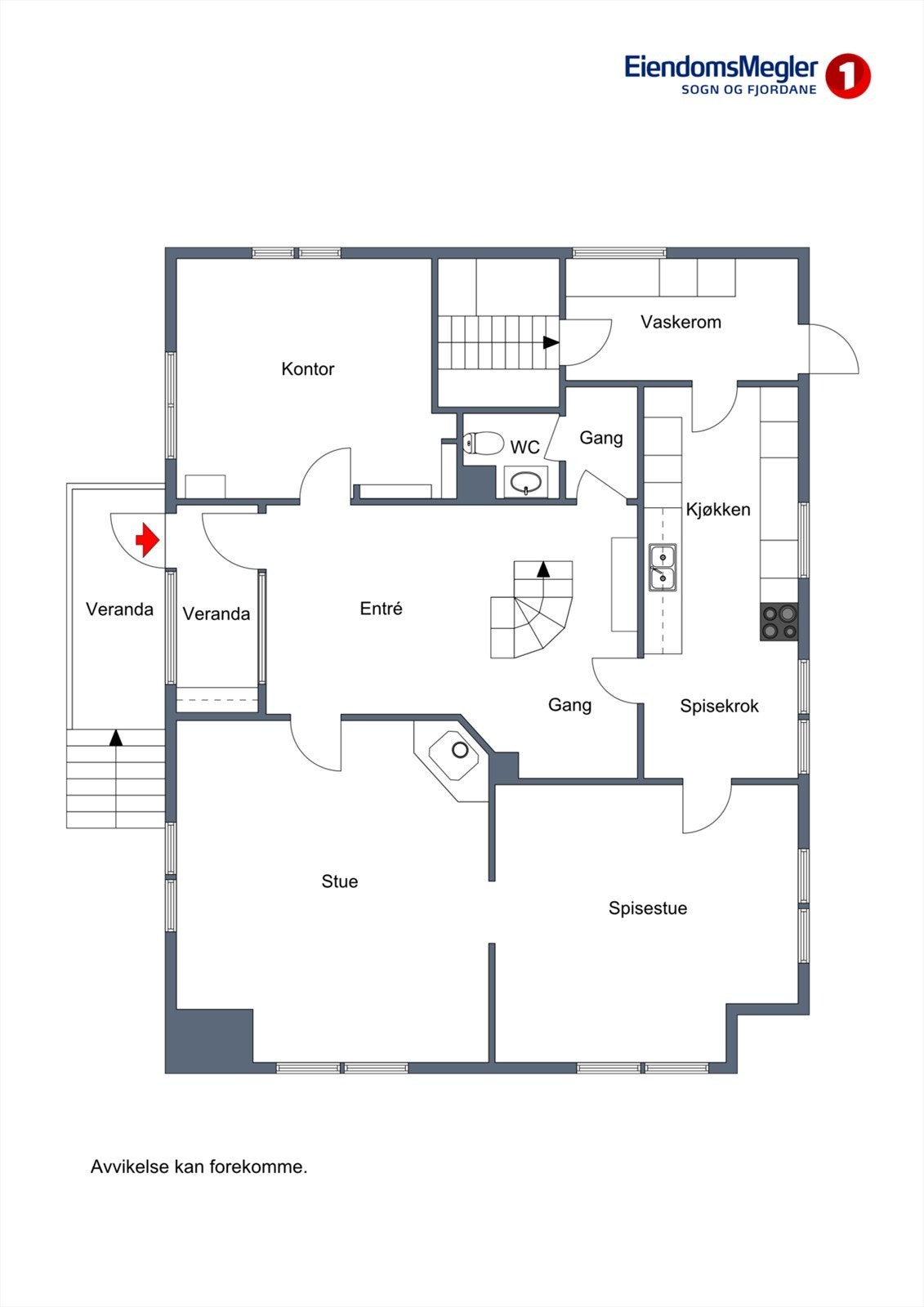 Planteikning - hovudetasje Galleribilde