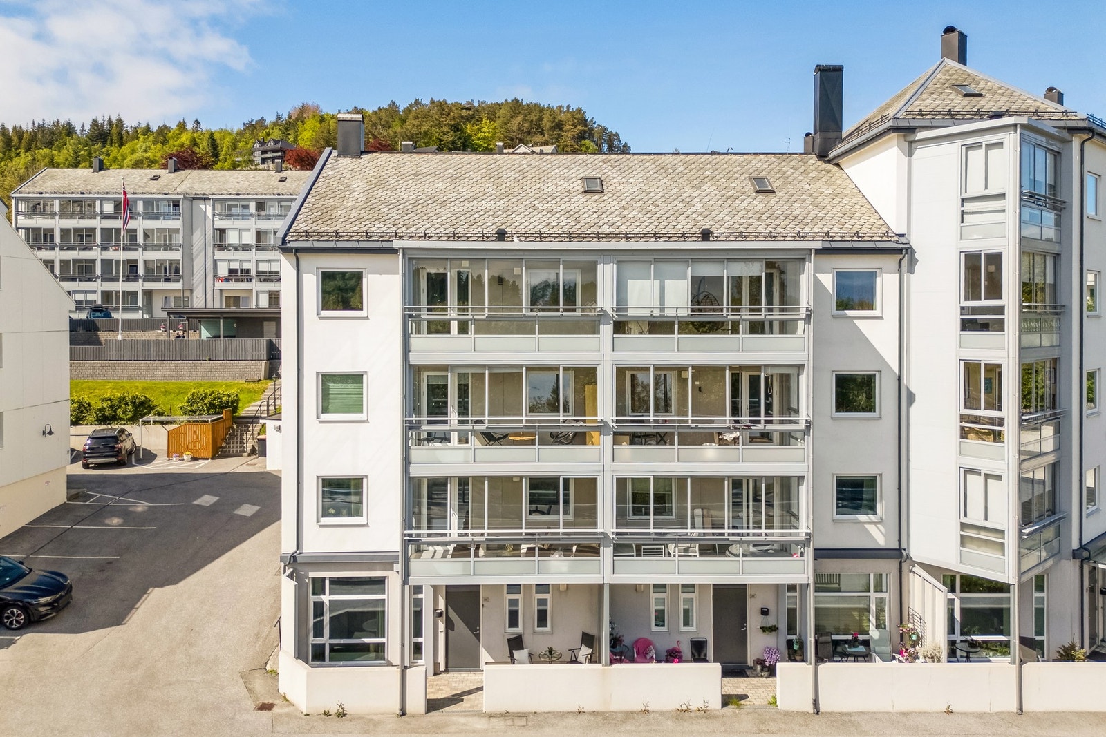 Veldrevet borettslag - fasaderehabilitering ble utført i 2014-2015. Galleribilde