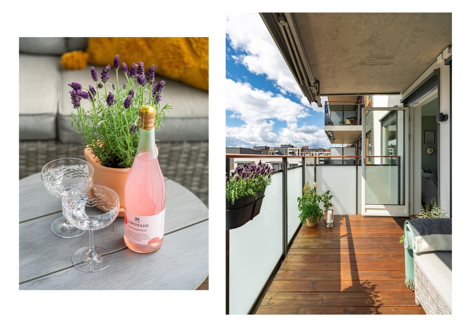 På varme sommerdager, gir den elektriske markisen deilig skygge. Galleribilde