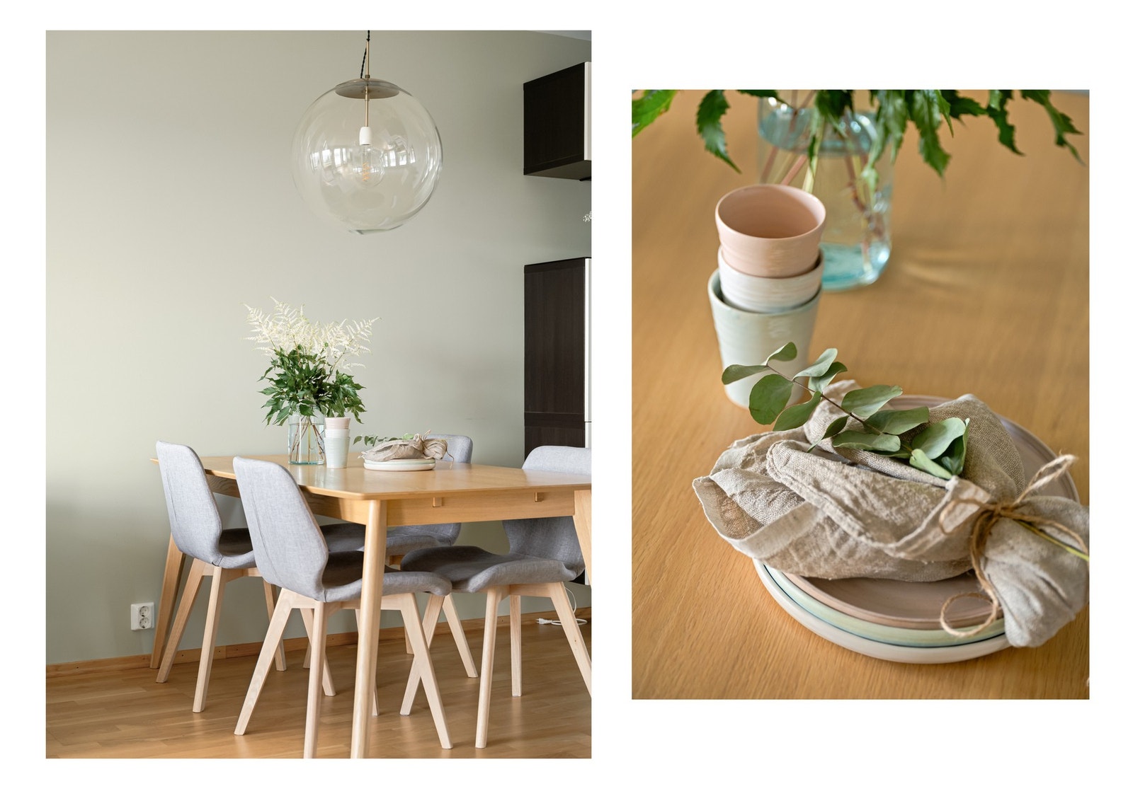 Stuen rommer både sofagruppe og spisebord. Galleribilde