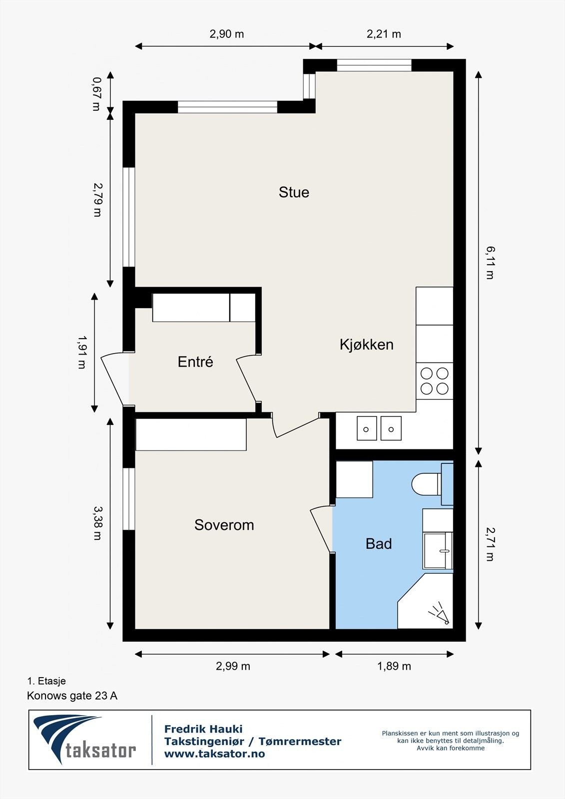 Konows gate 23 A - 1. Etasje. Galleribilde