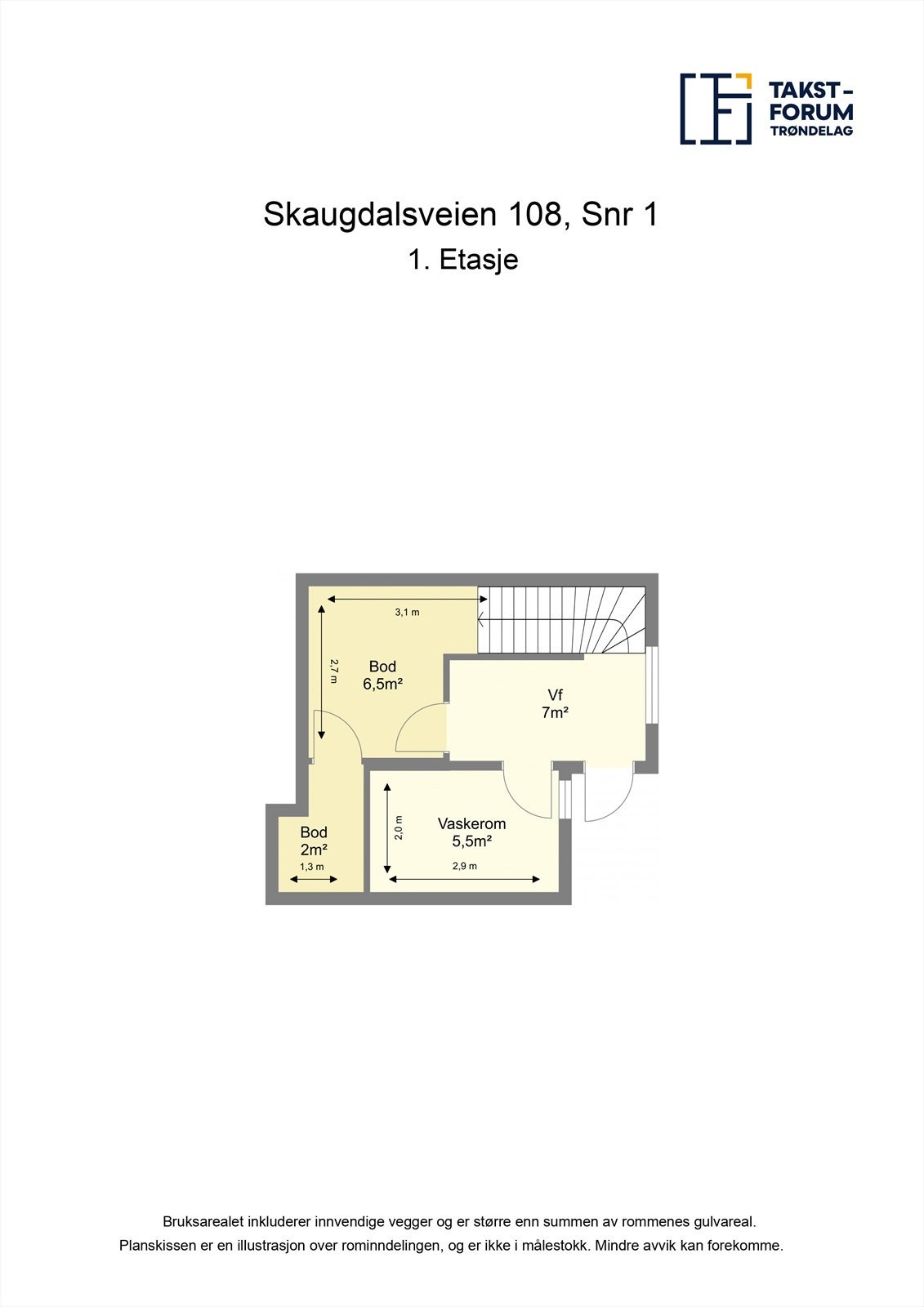 Planskisse 1. etasje. Galleribilde