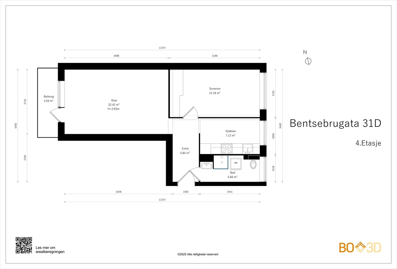 Før vi tar turen inn, viser vi deg den praktiske planløsningen. I tillegg til innvendige arealer disponeres to boder for ekstra lagringsplass (loft og kjeller). Galleribilde