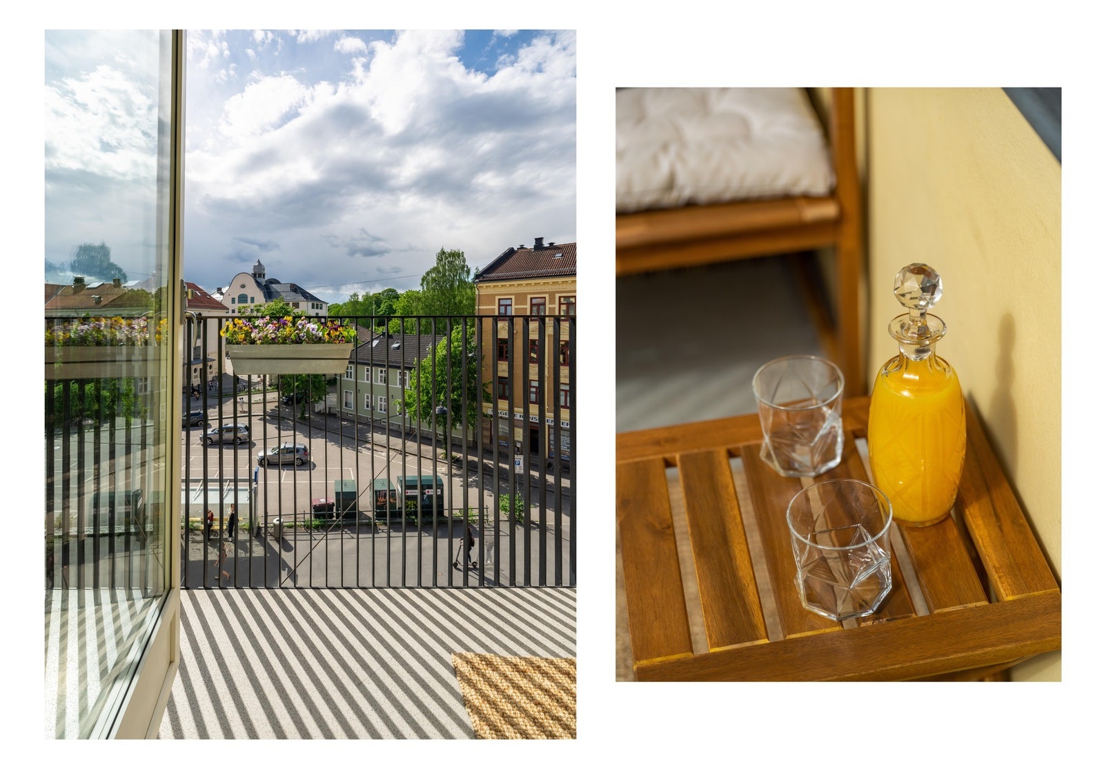 Det er fritt utsyn over ærverdig bebyggelse i nærområdet og tilnærmet ingen innsyn. Galleribilde