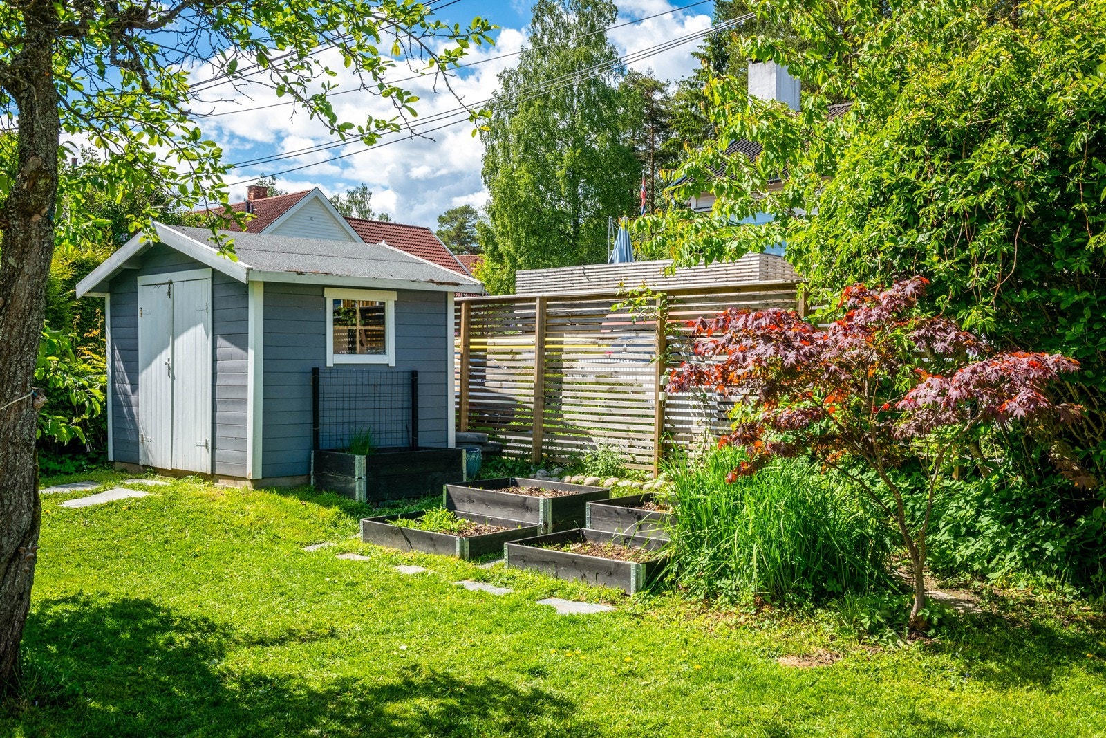 Praktisk utvendig bod. Galleribilde