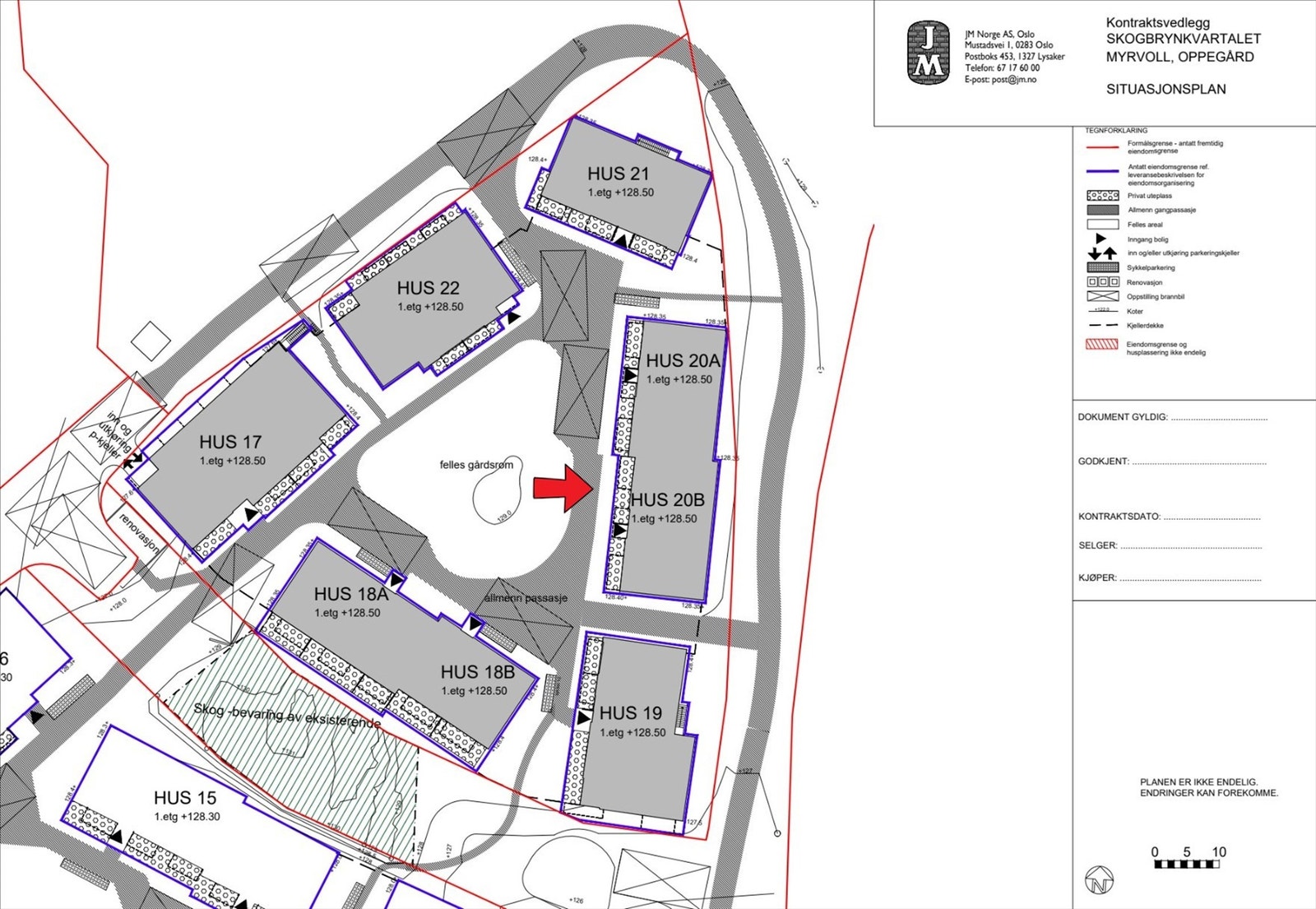 Situasjonplan med markering av leilighetens beliggenhet. Avvik kan forekomme. Galleribilde