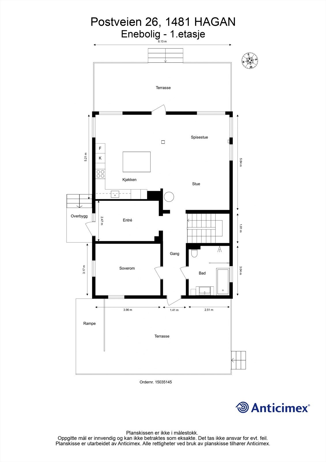 Plantegning 1.etg. Galleribilde