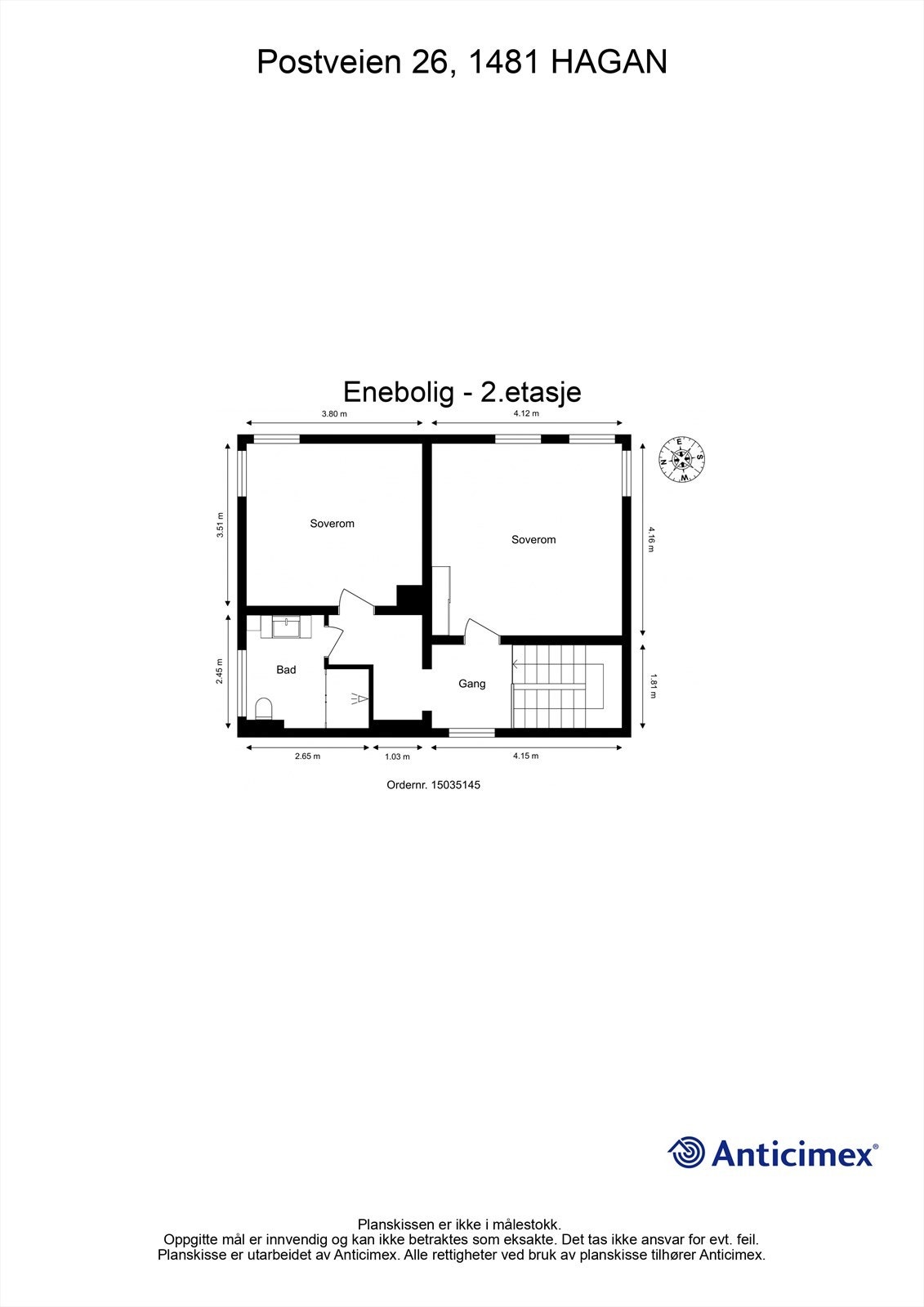 Plantegning 2.etg. Galleribilde