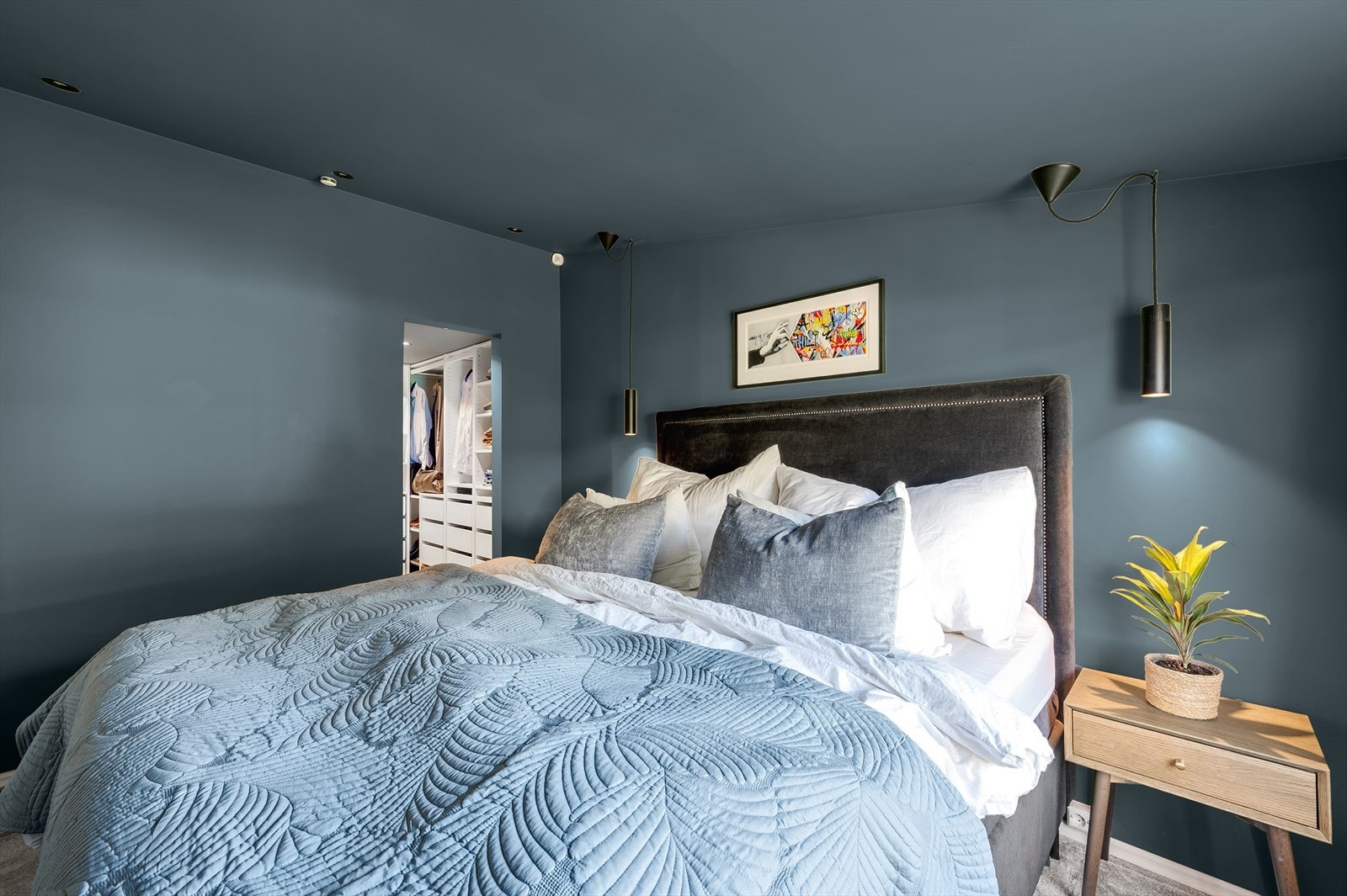Hovedsoverommet har eget walk-in-closet. Galleribilde
