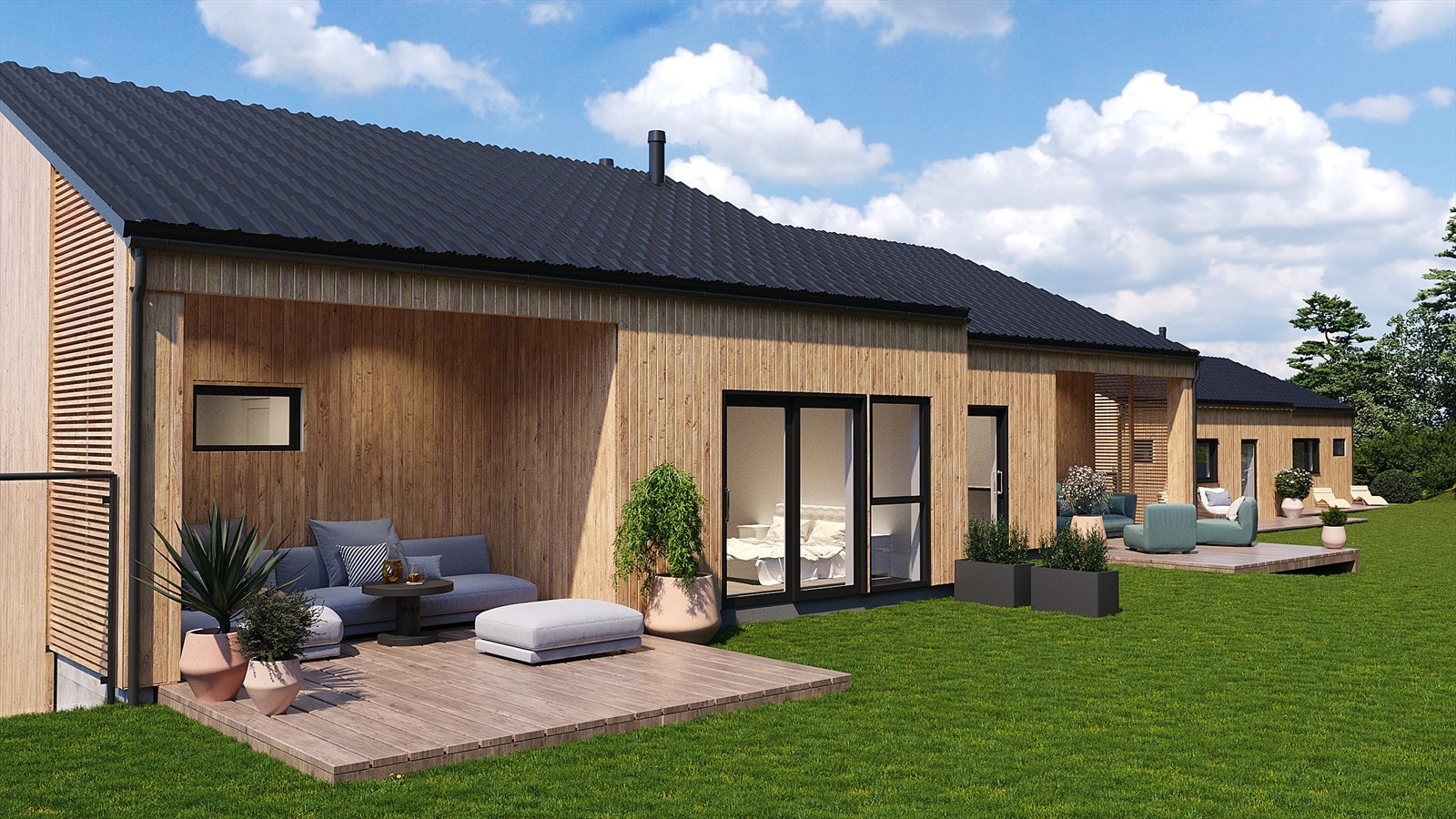 Straumeveien_illustrasjon uteplass og hage på oppsiden Galleribilde