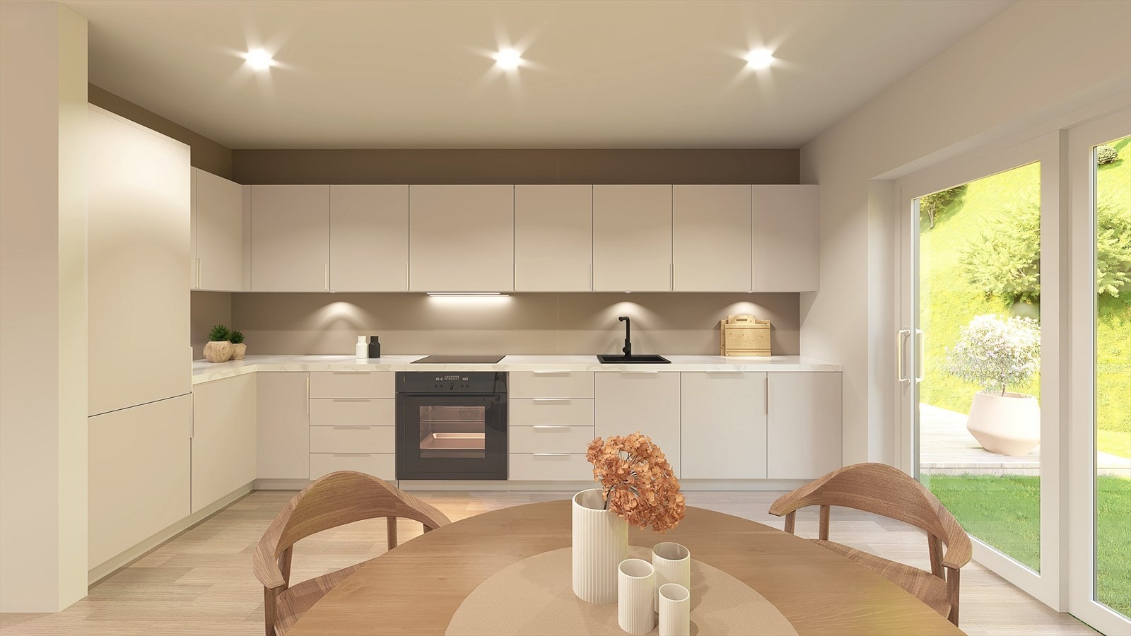 Straumeveien_Bolig 2, illustrasjon kjøkken Galleribilde