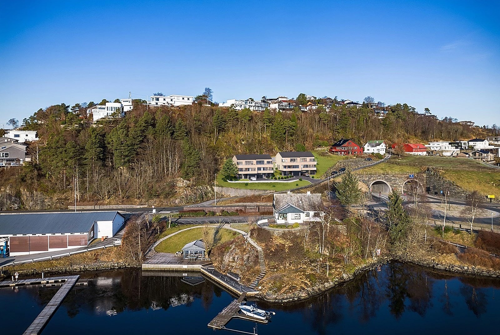 Straumeveien_illustrasjon drone, oversiktsbilde Galleribilde