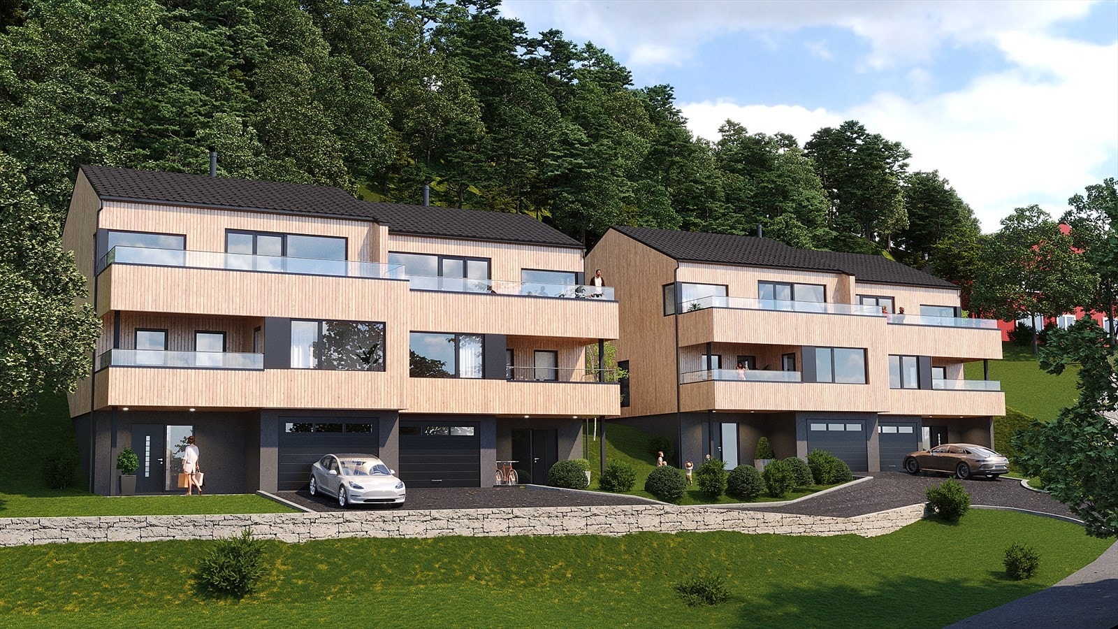 Straumeveien_illustrasjon fasader sett fra Nordåsvannet Galleribilde