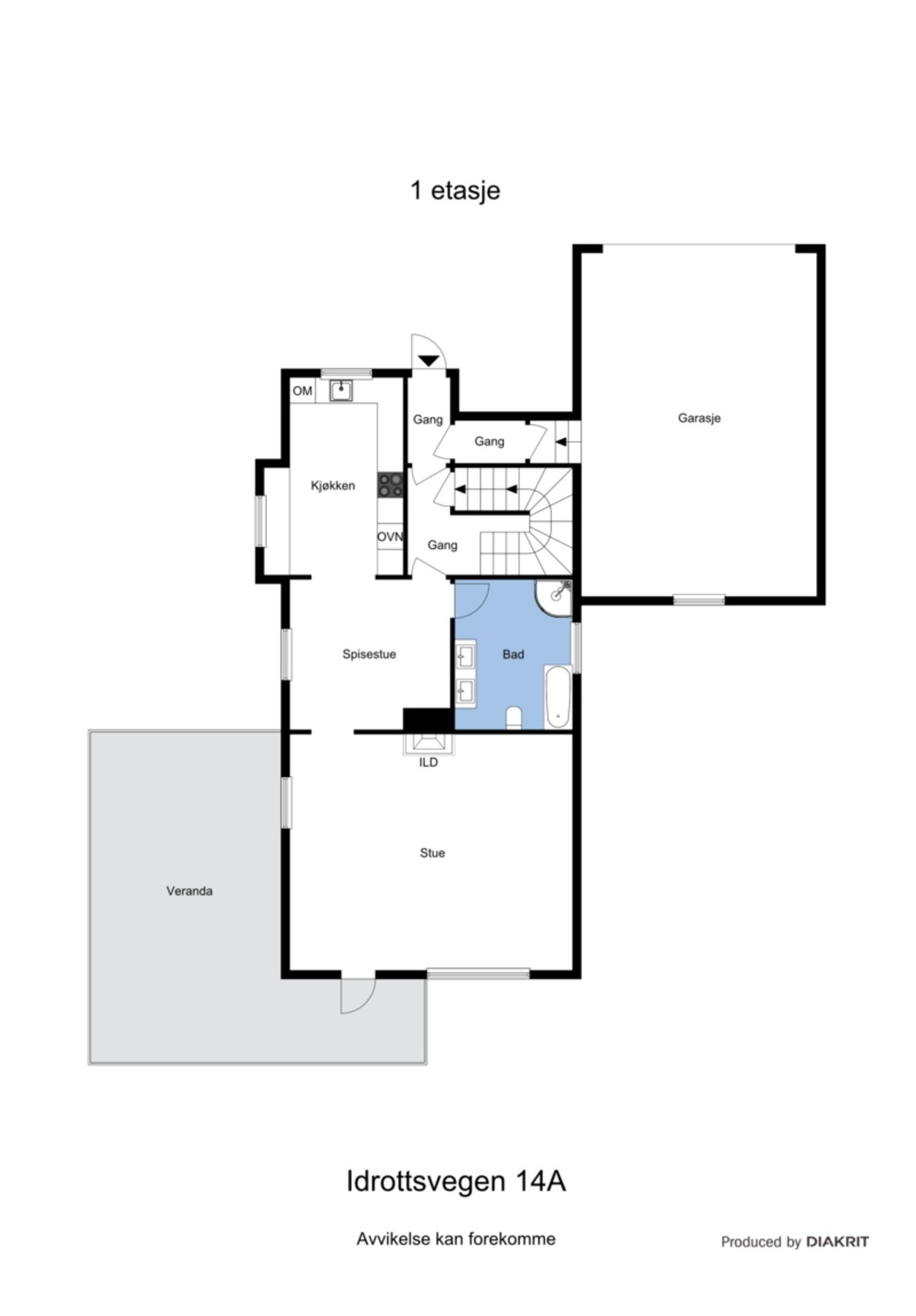 Plantegning første etasje. Galleribilde