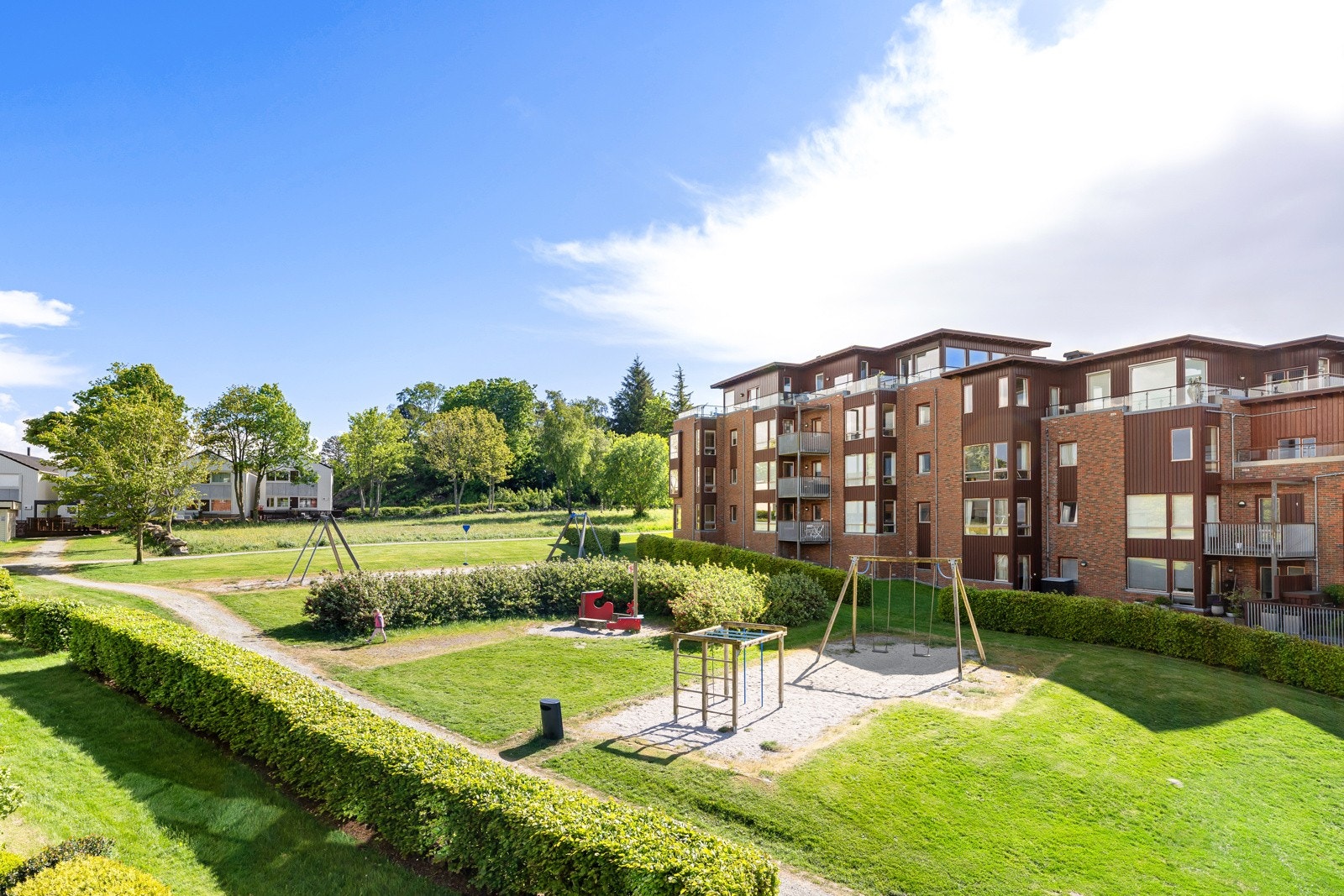 Fellesområdet er svært pent opparbeidet. Galleribilde
