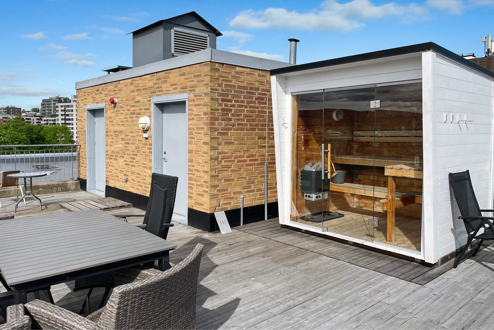 Sameiet har en flott felles takterrasse med badstu Galleribilde