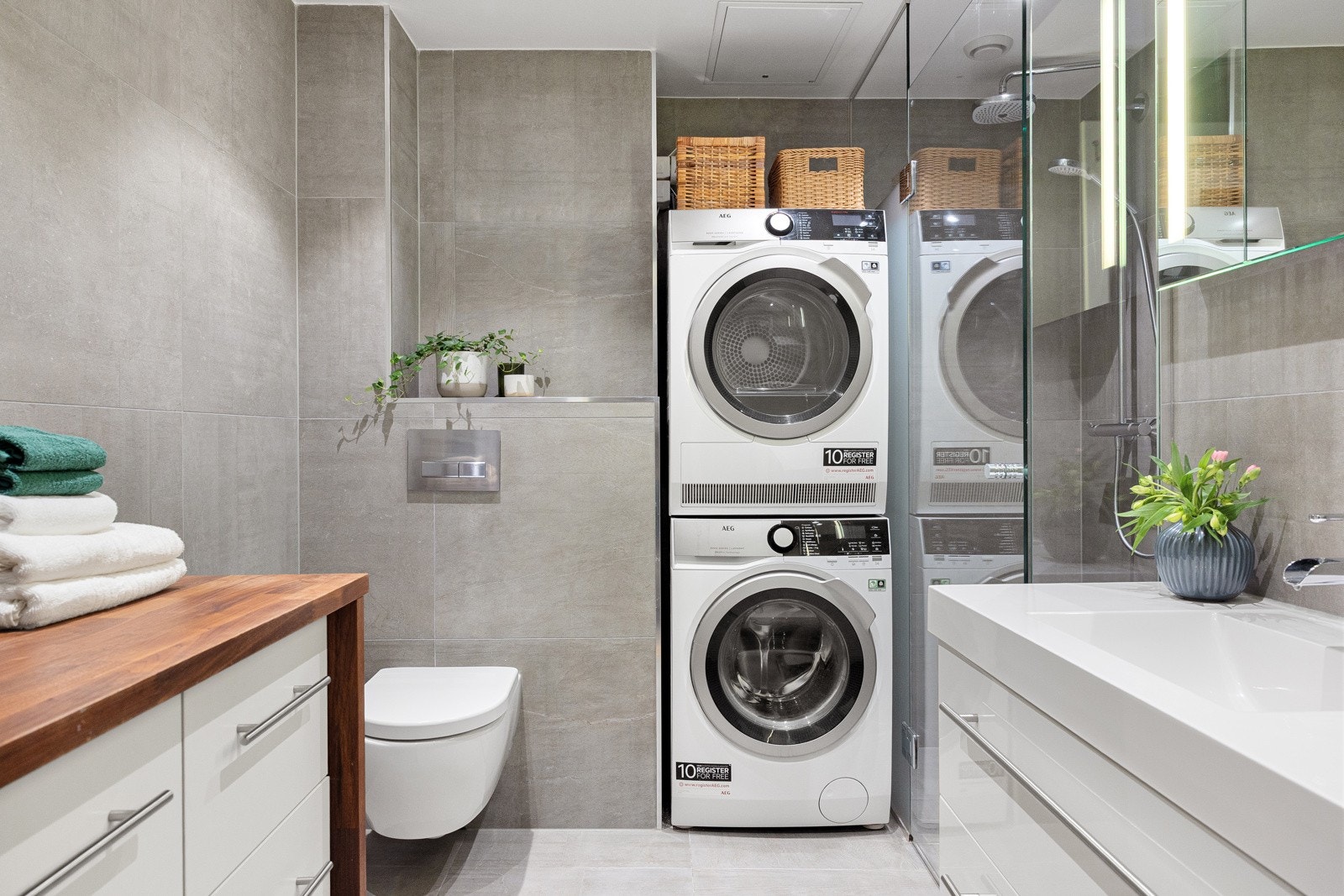 Delikat bad totalrenovert i 2017 av Paradigma bygg & interiør AS Galleribilde