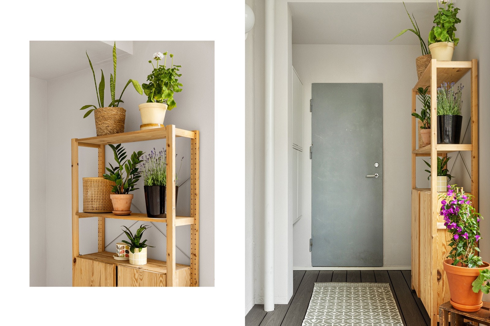 Balkongen har en egen nisje med dør direkte til grøntareal og av/pålessings-plass for bil. Gulvet er belagt med komposittgulvbord (nytt i 2022) Galleribilde