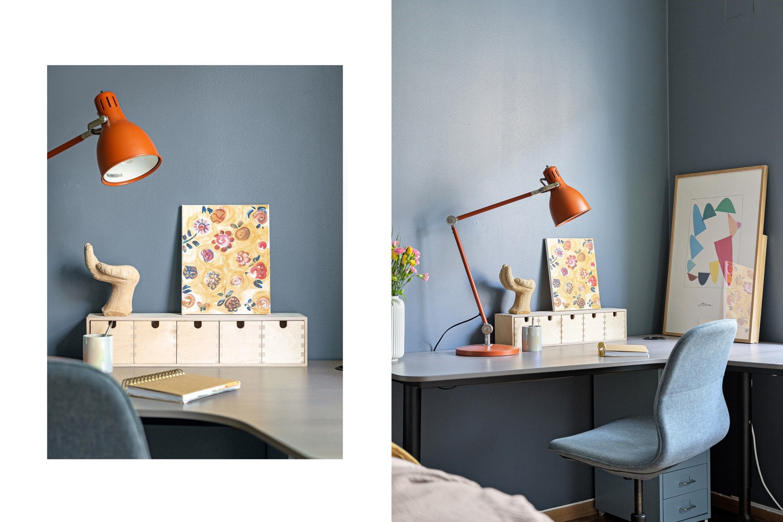 God plass til skrivepult på soverommet Galleribilde