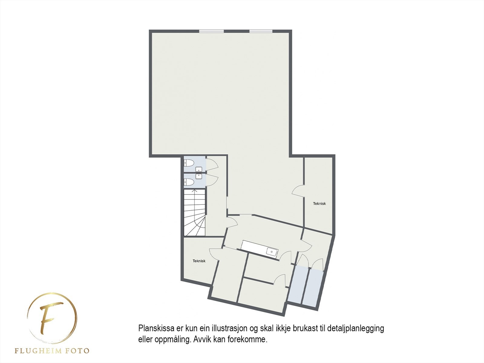 Planteikning kjellar Galleribilde