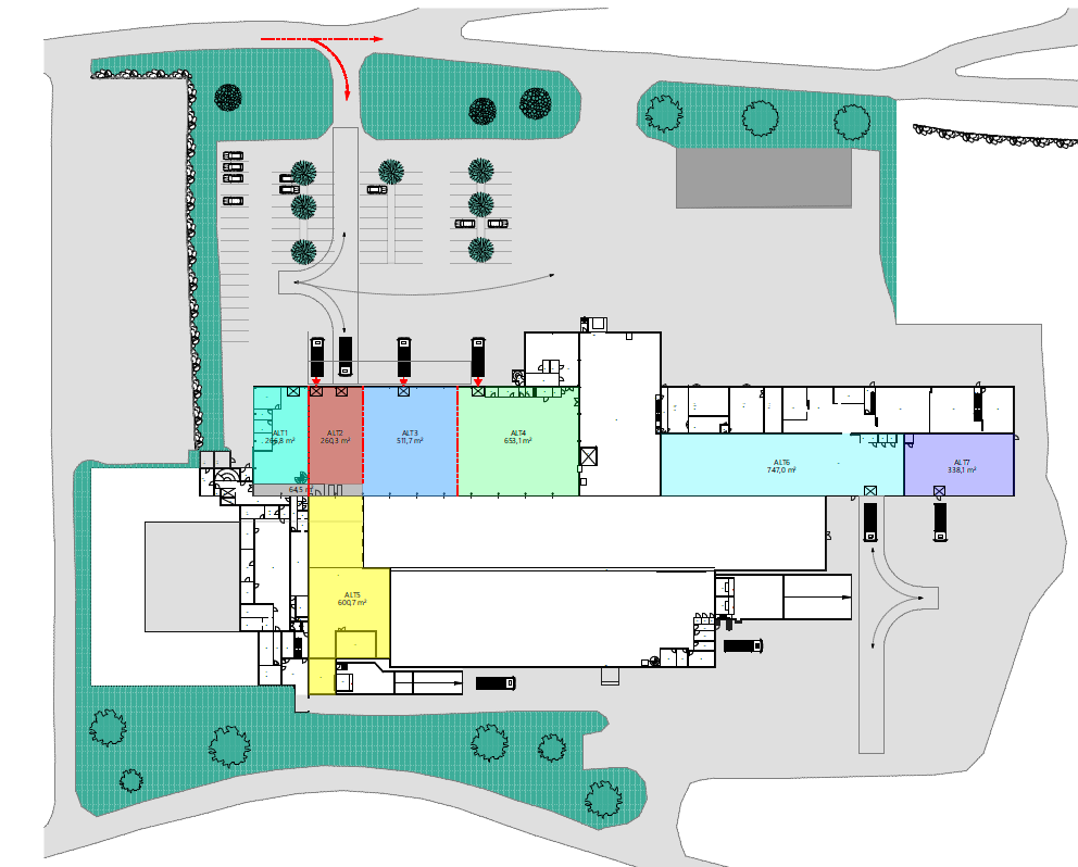 Alternativer til arealer i plantegning Galleribilde
