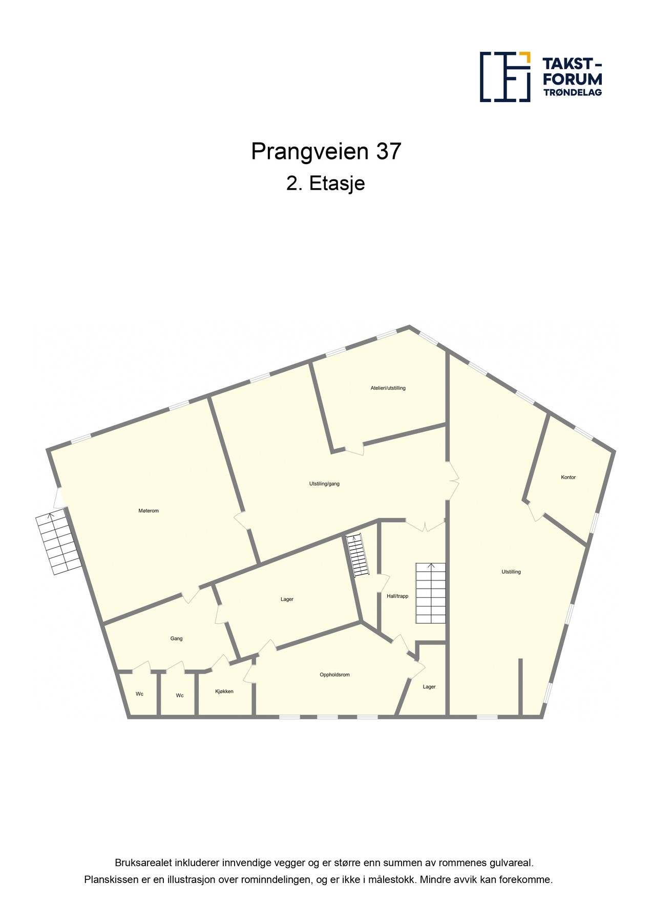 Plantegning 2.etasje Galleribilde