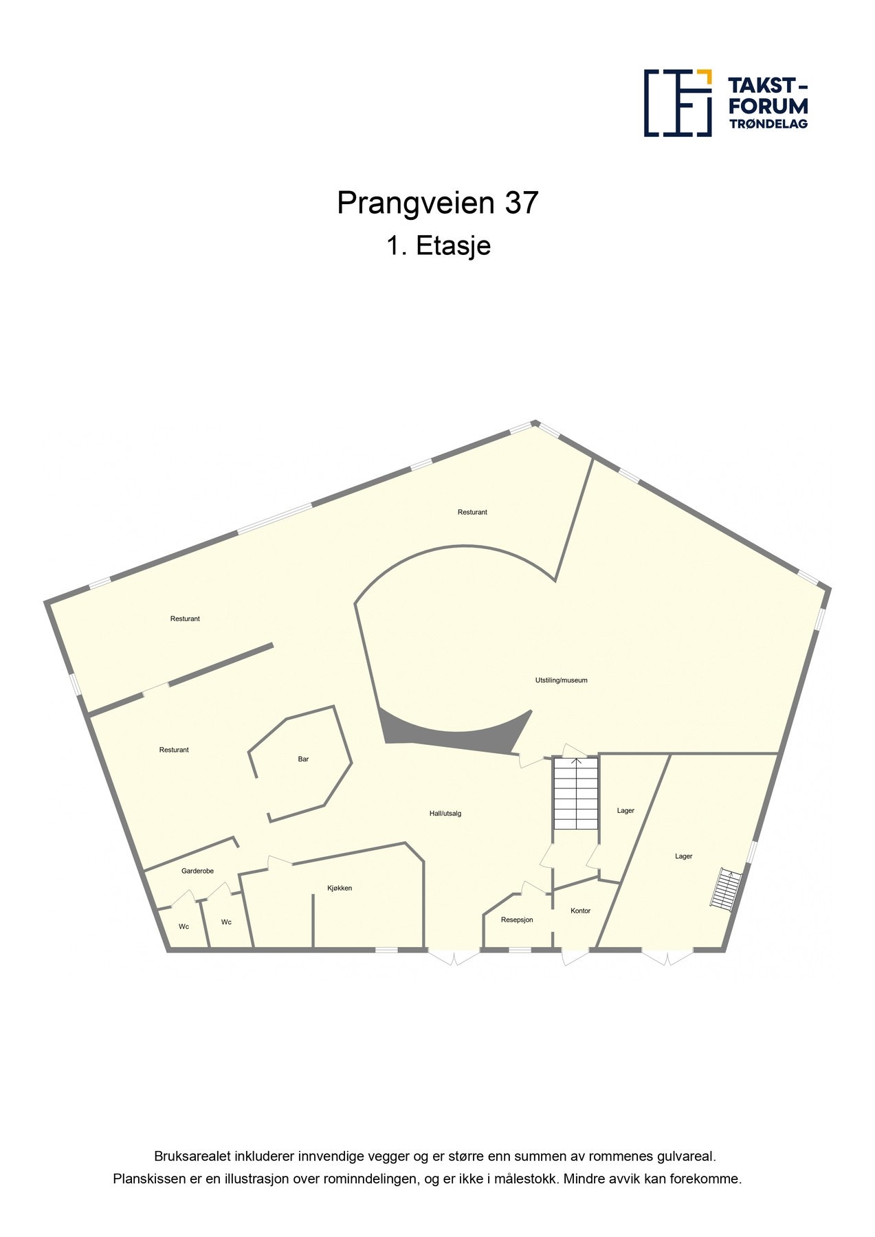Plantegning 1.etasje Galleribilde