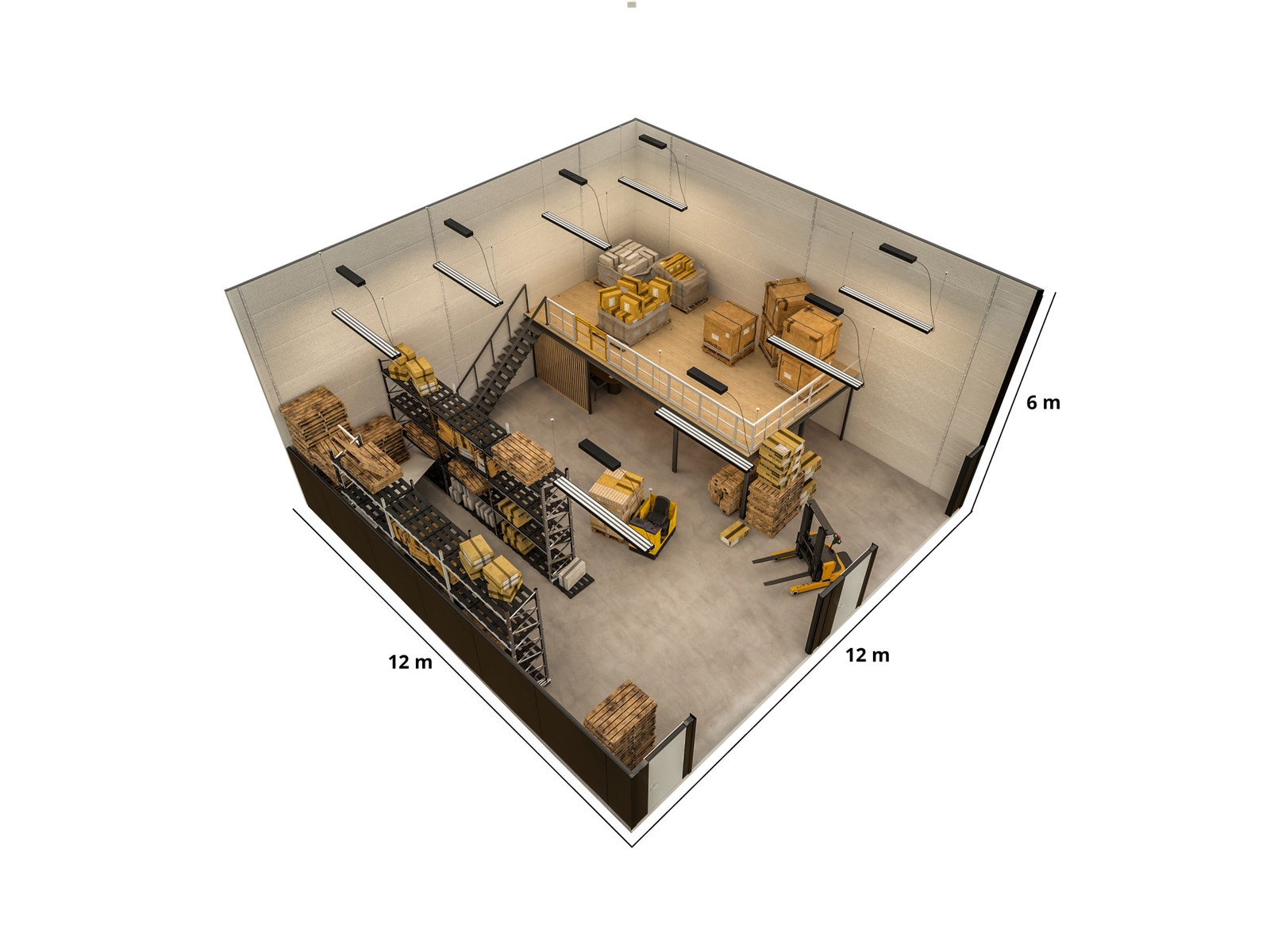 3D-Illustrasjon dobbel seksjon (144kvm) Galleribilde
