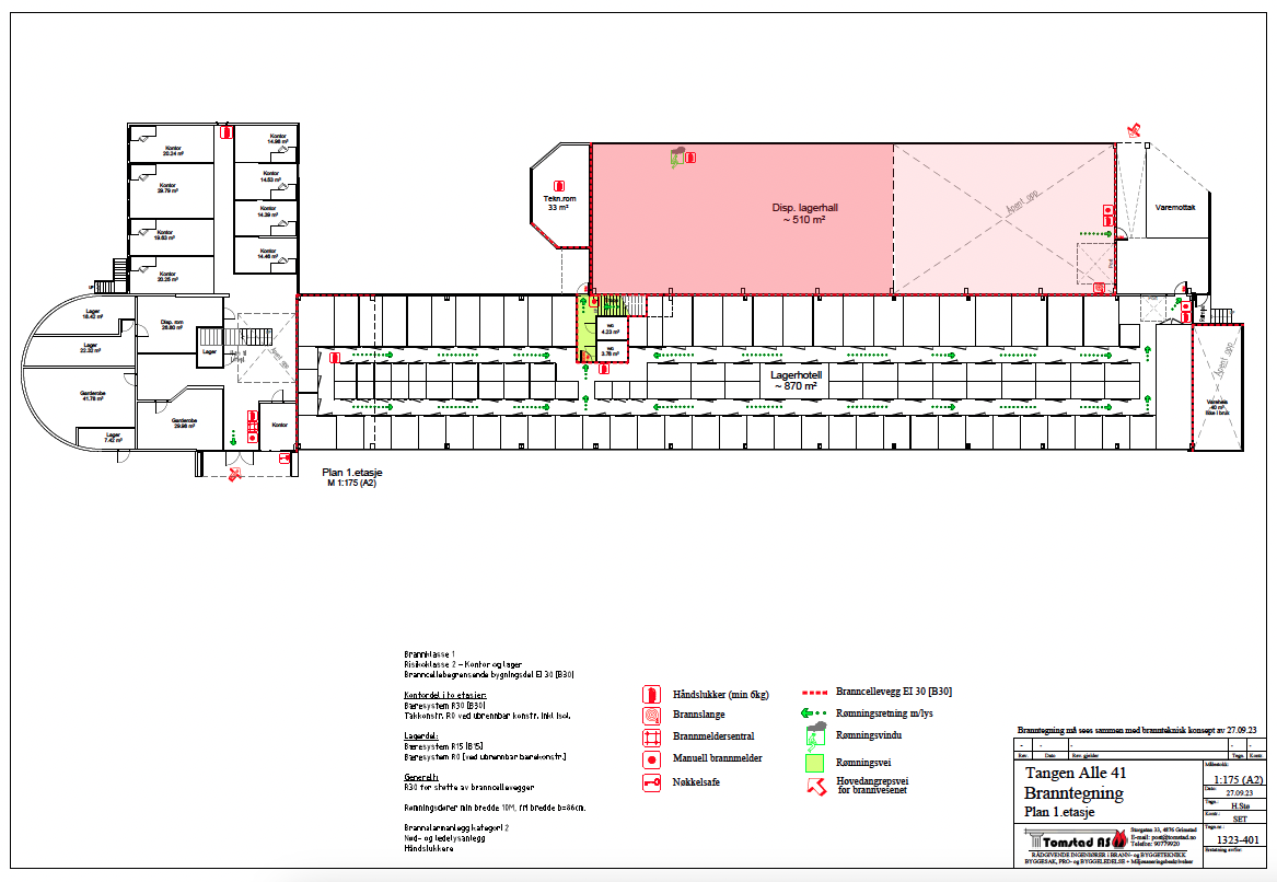 Plantegning 1. etg Galleribilde