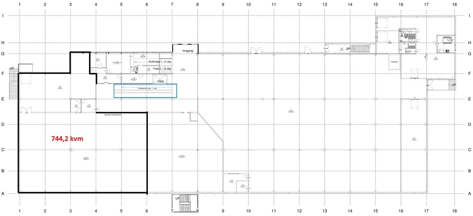 Her er det siste arealet som vil bli ledig. Galleribilde
