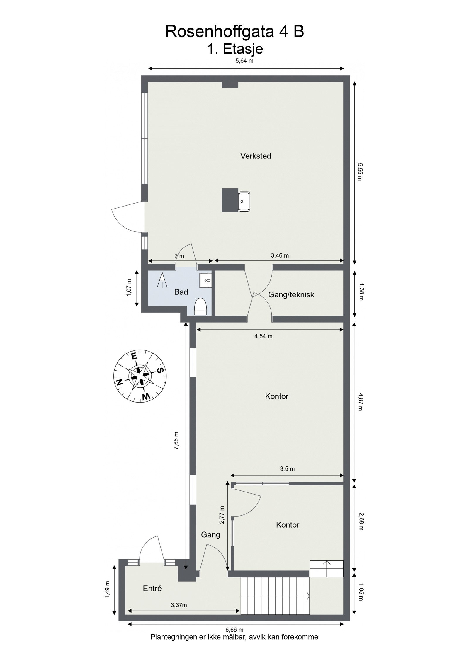 Plan 1 etasje Galleribilde