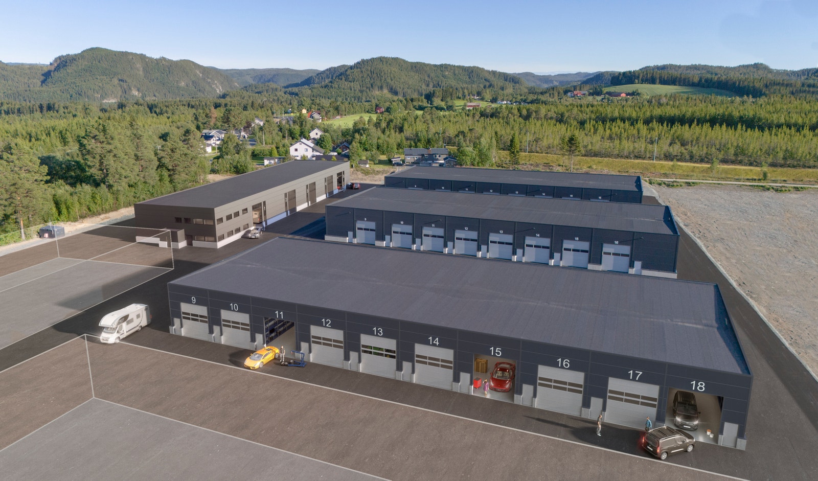 Kombinasjonslokaler & Lagerseksjoner | Byggetrinn 1-4 Galleribilde